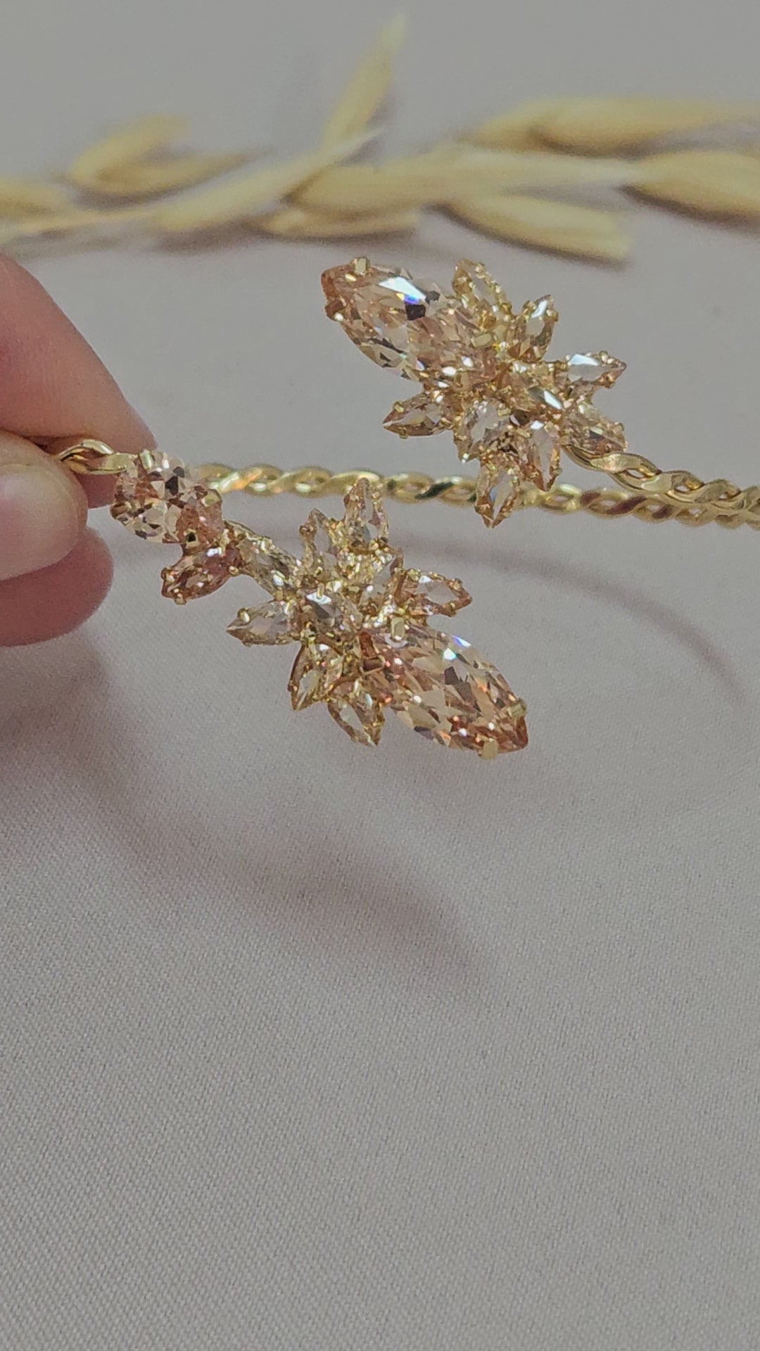 Floral Champagne Jewelry set