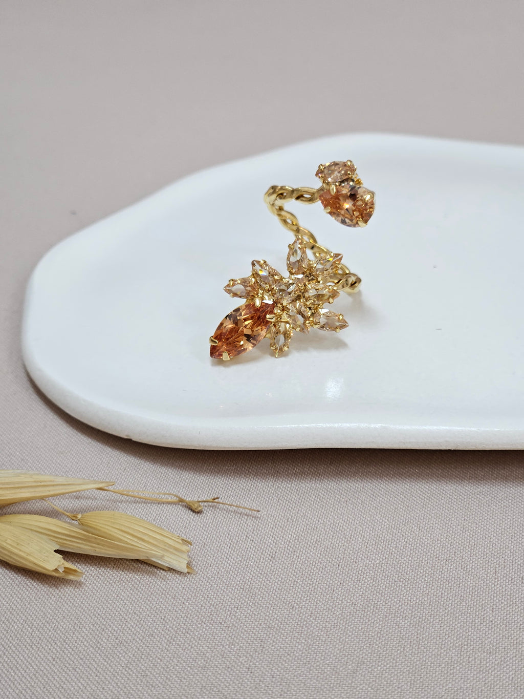 Floral Champagne Jewelry set