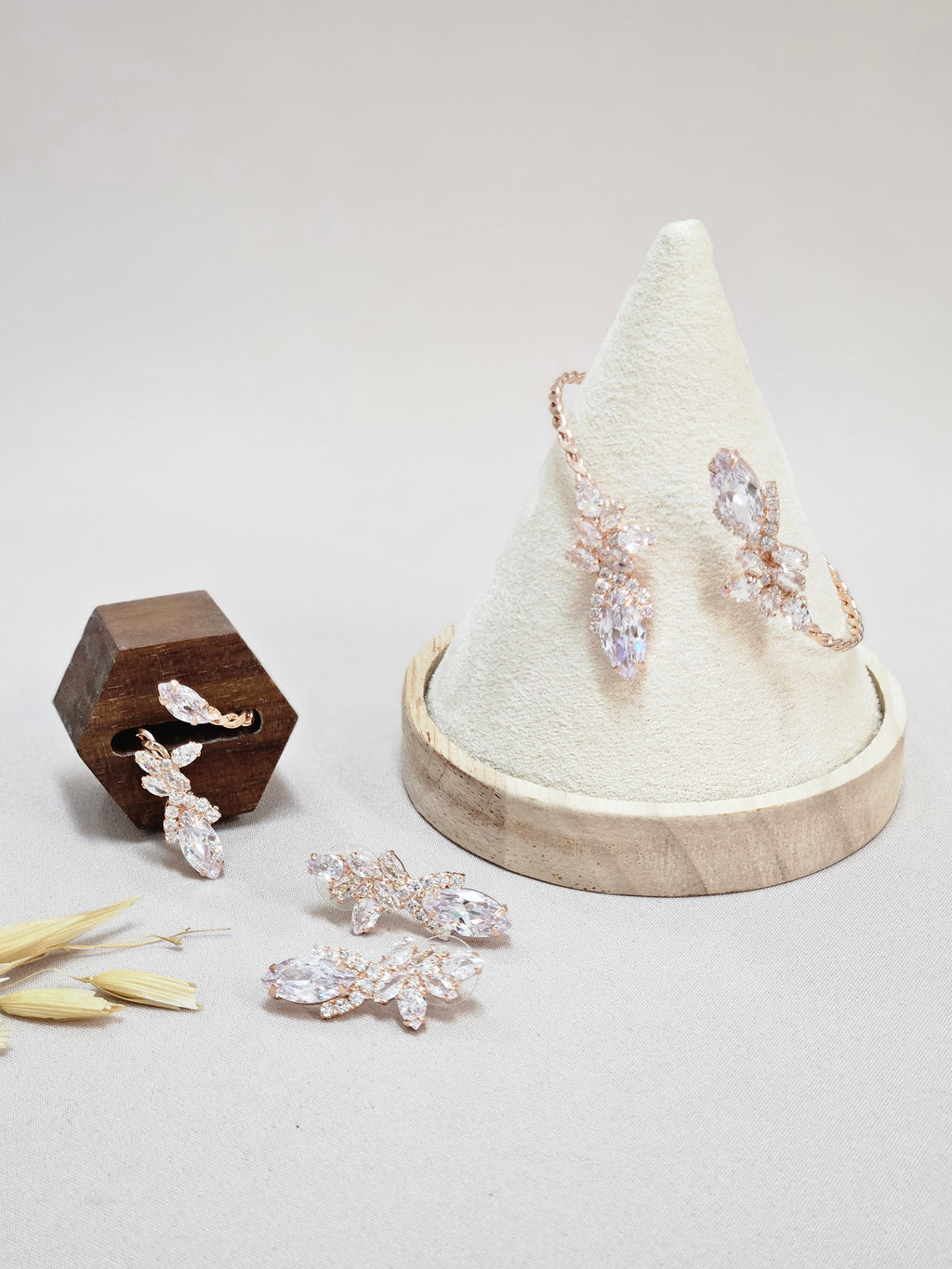 Rose Gold Bridal Set