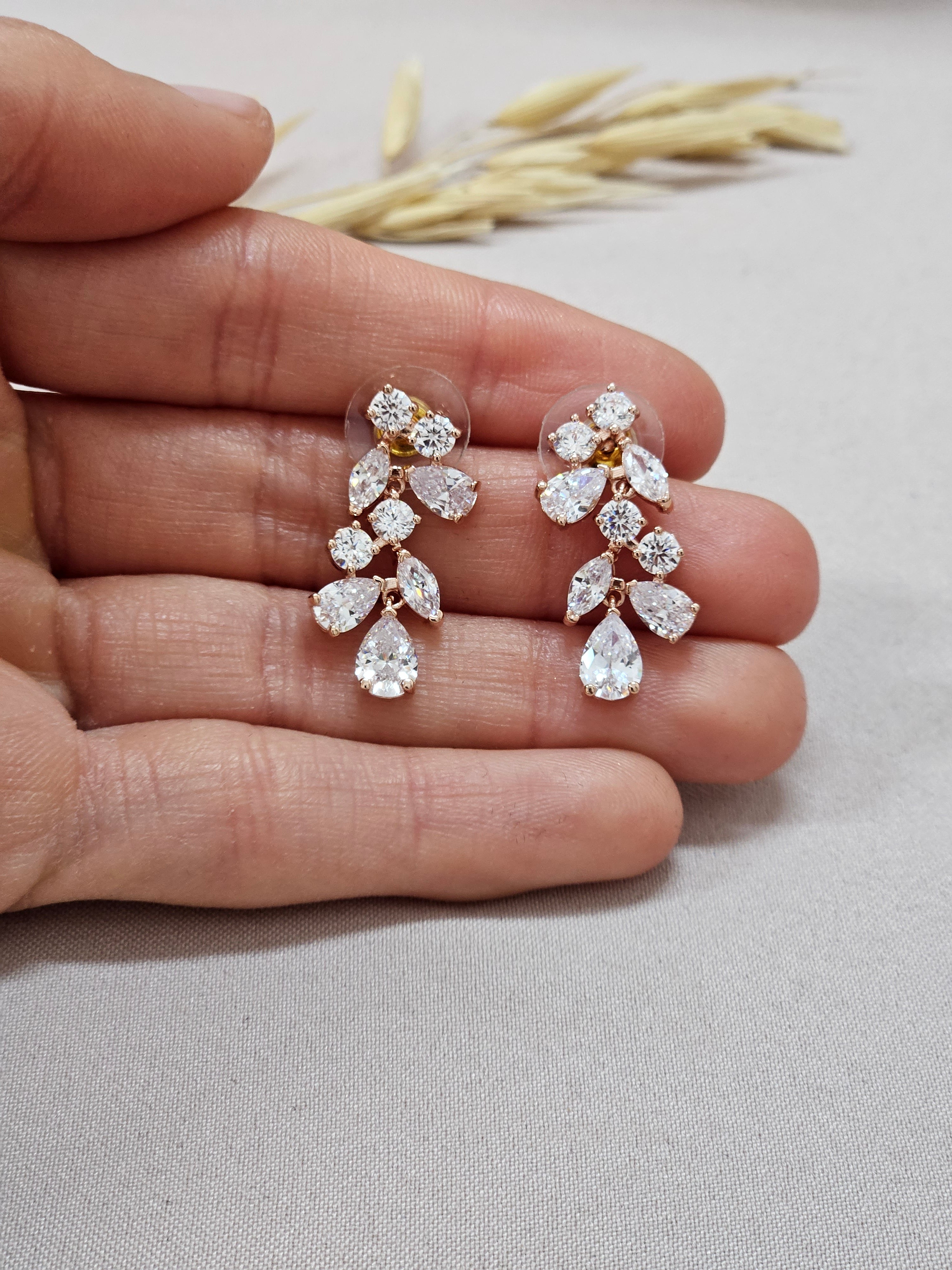 Rose Gold CZ Jewelry Set