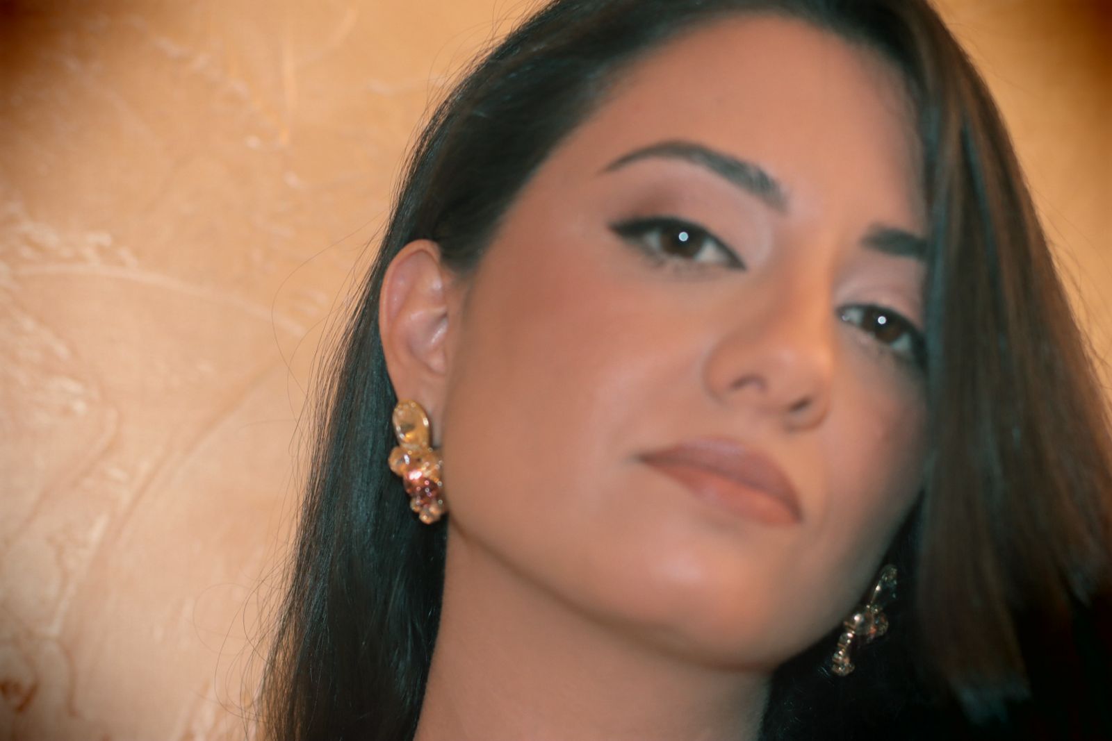 Stud Champagne Earrings