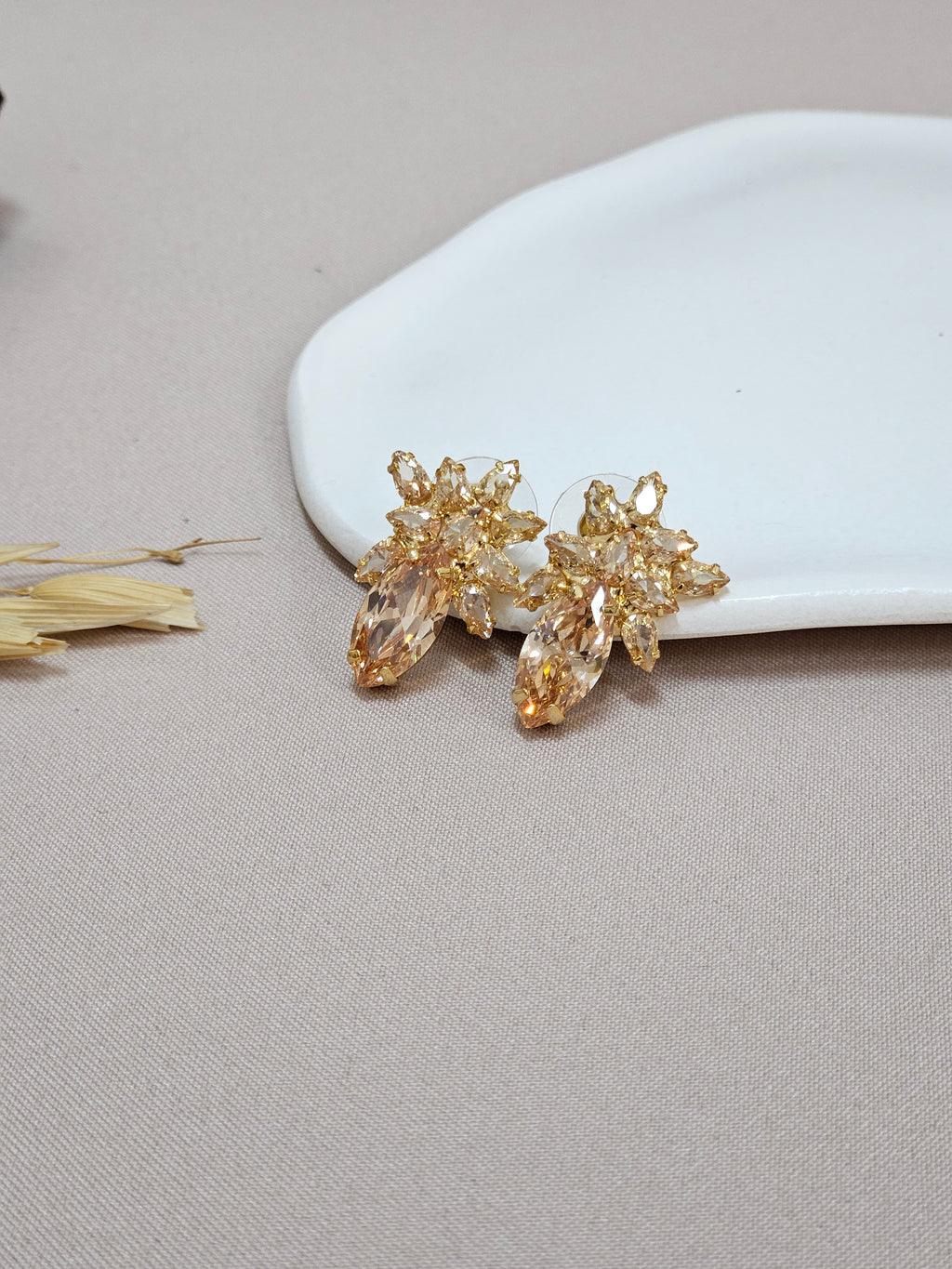 Floral Champagne Jewelry set