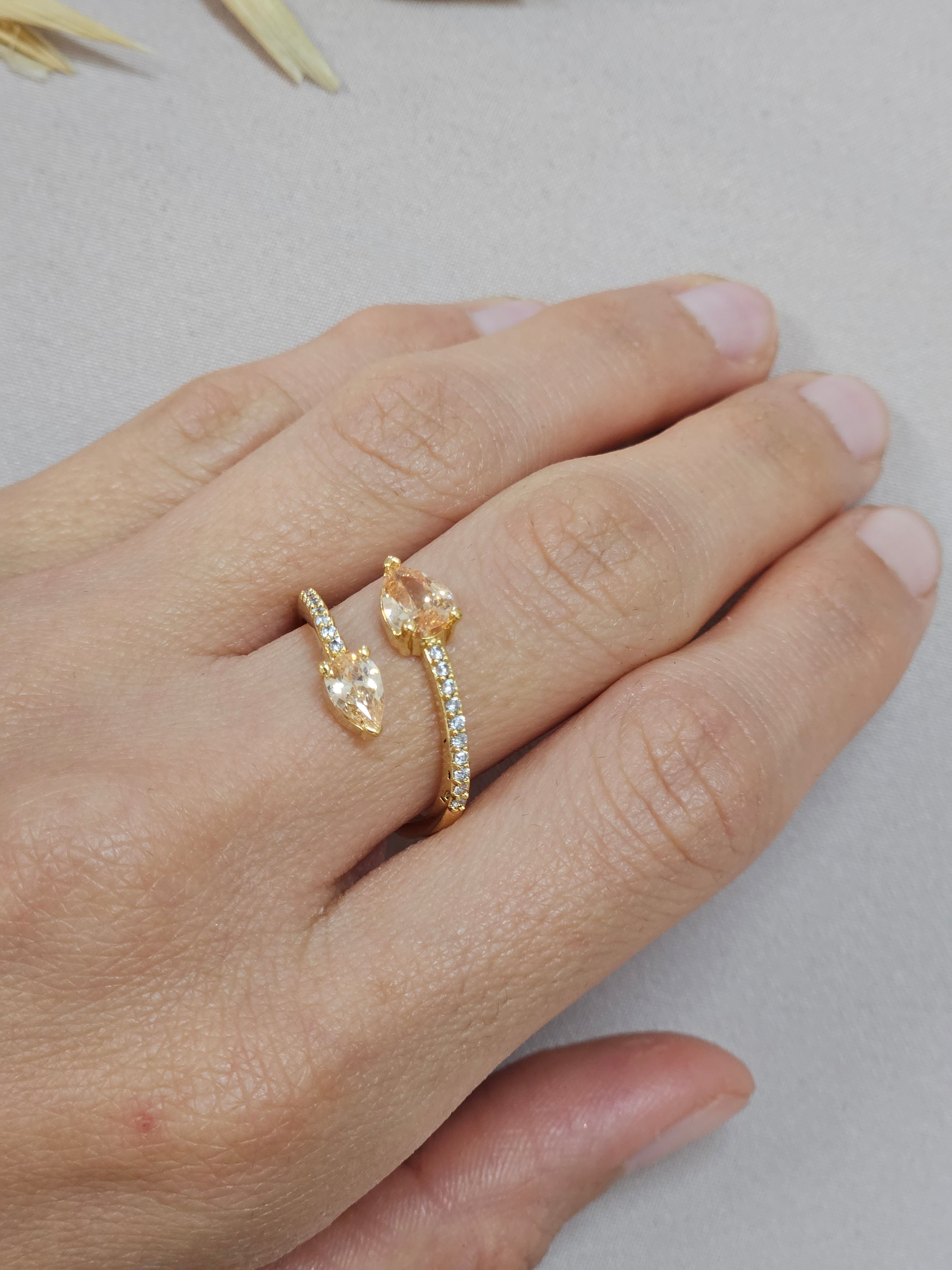 Champagne Drop Crystal Jewelry Set