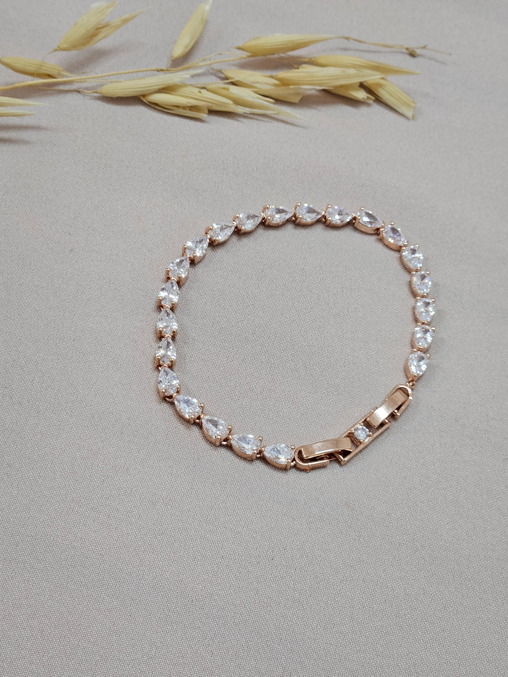 Rose Gold Tear Drop Jewelry Set