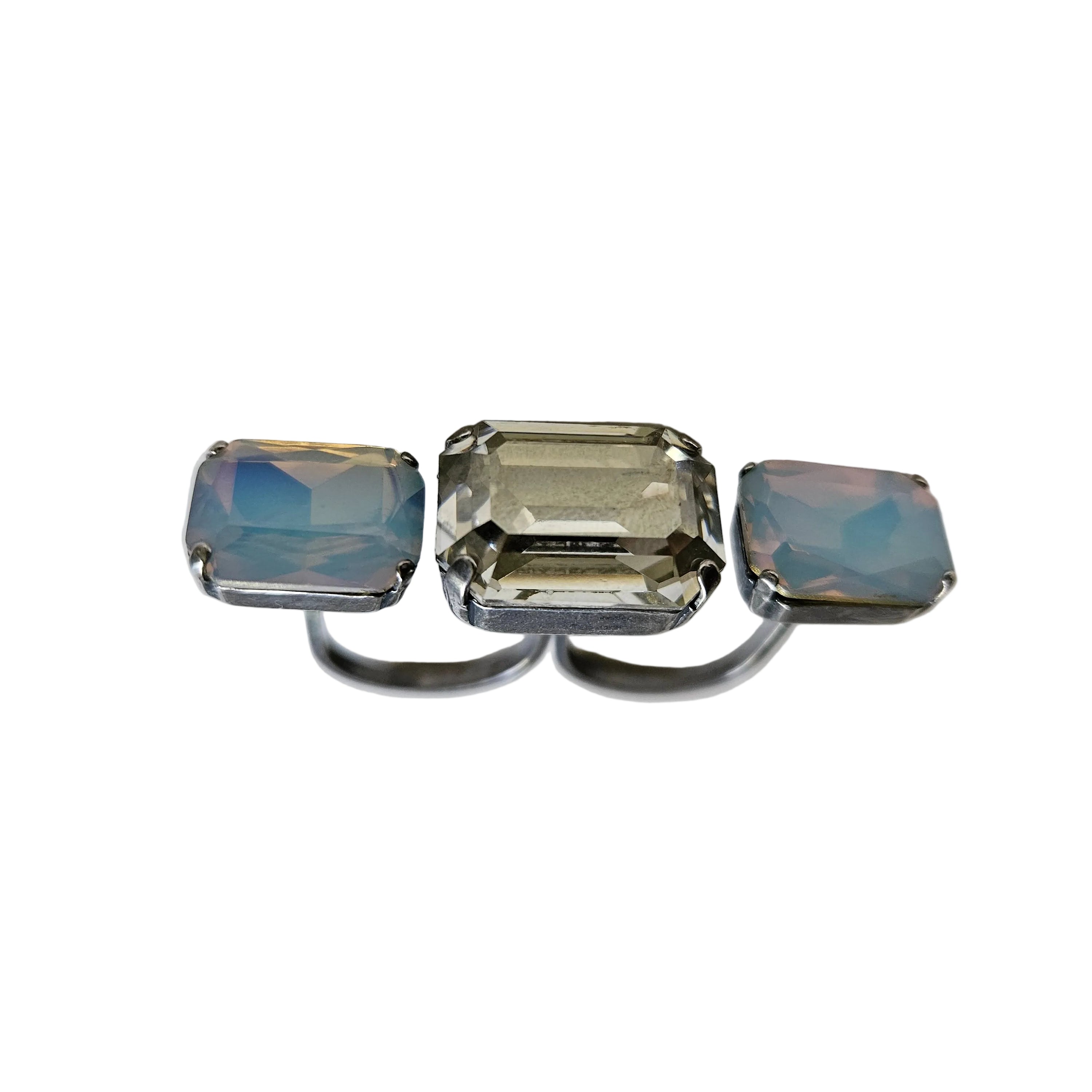 Opal Swarovski Double Ring