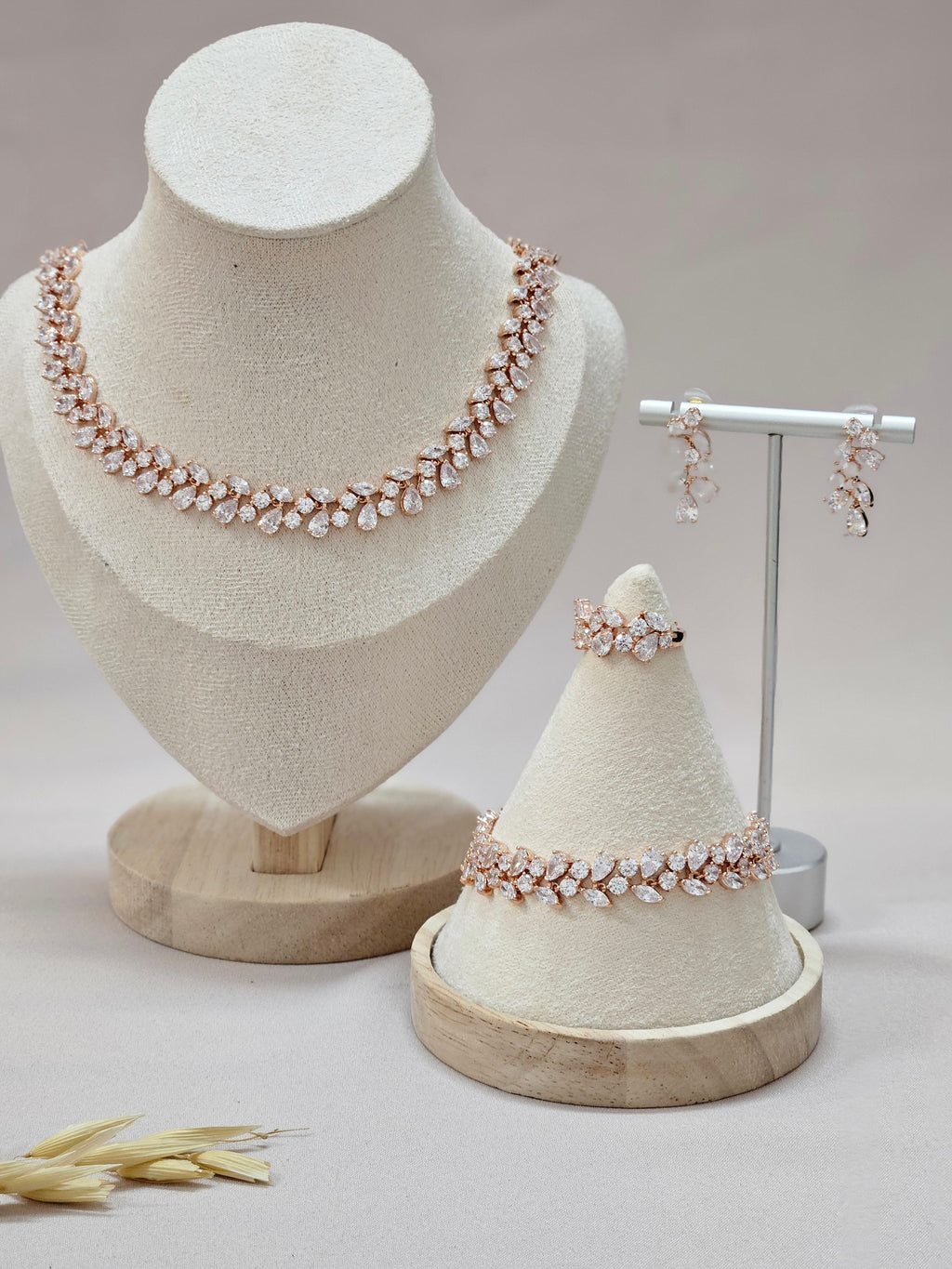 Rose Gold CZ Jewelry Set