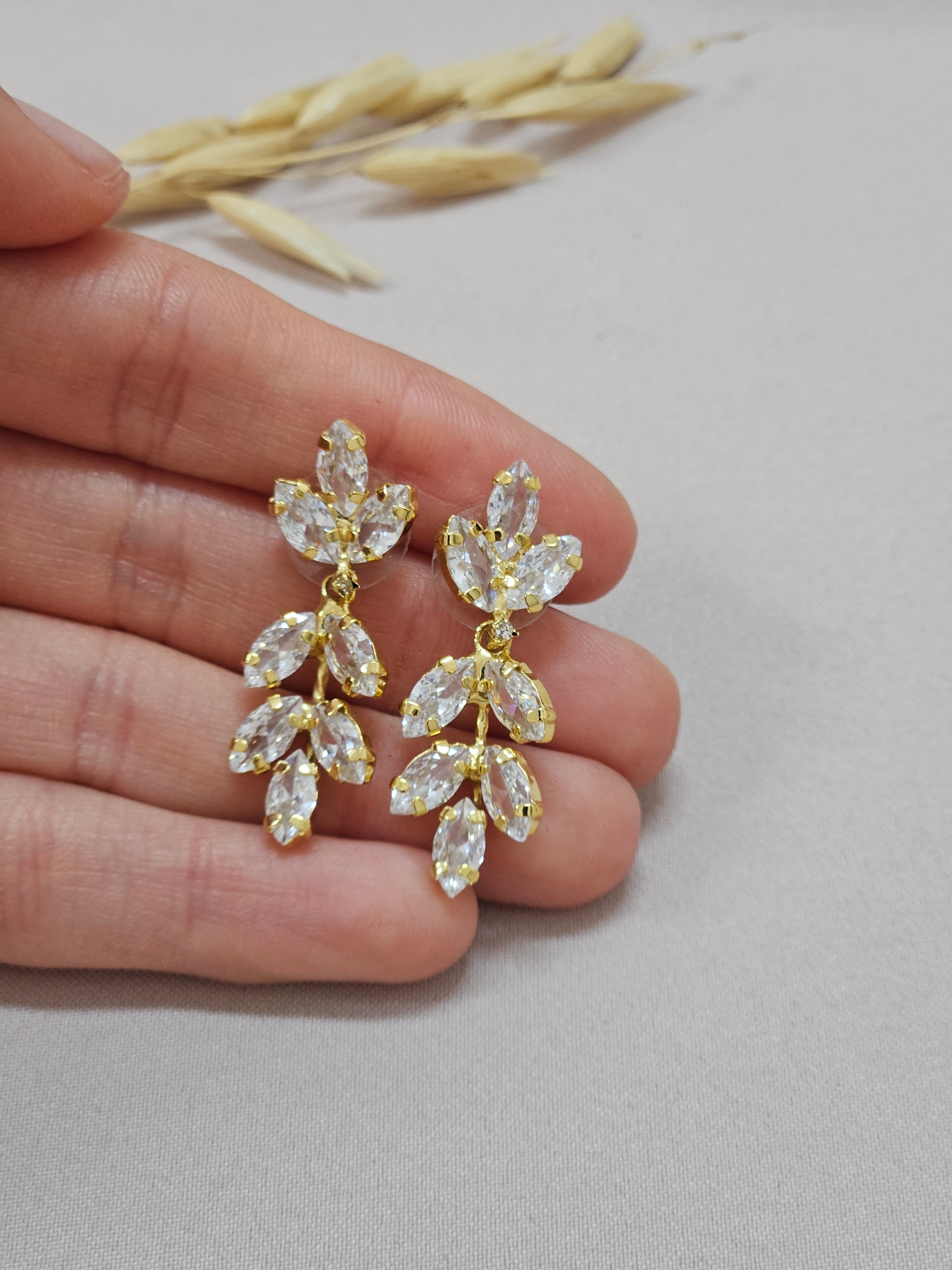 Gold Finish CZ Jewelry set