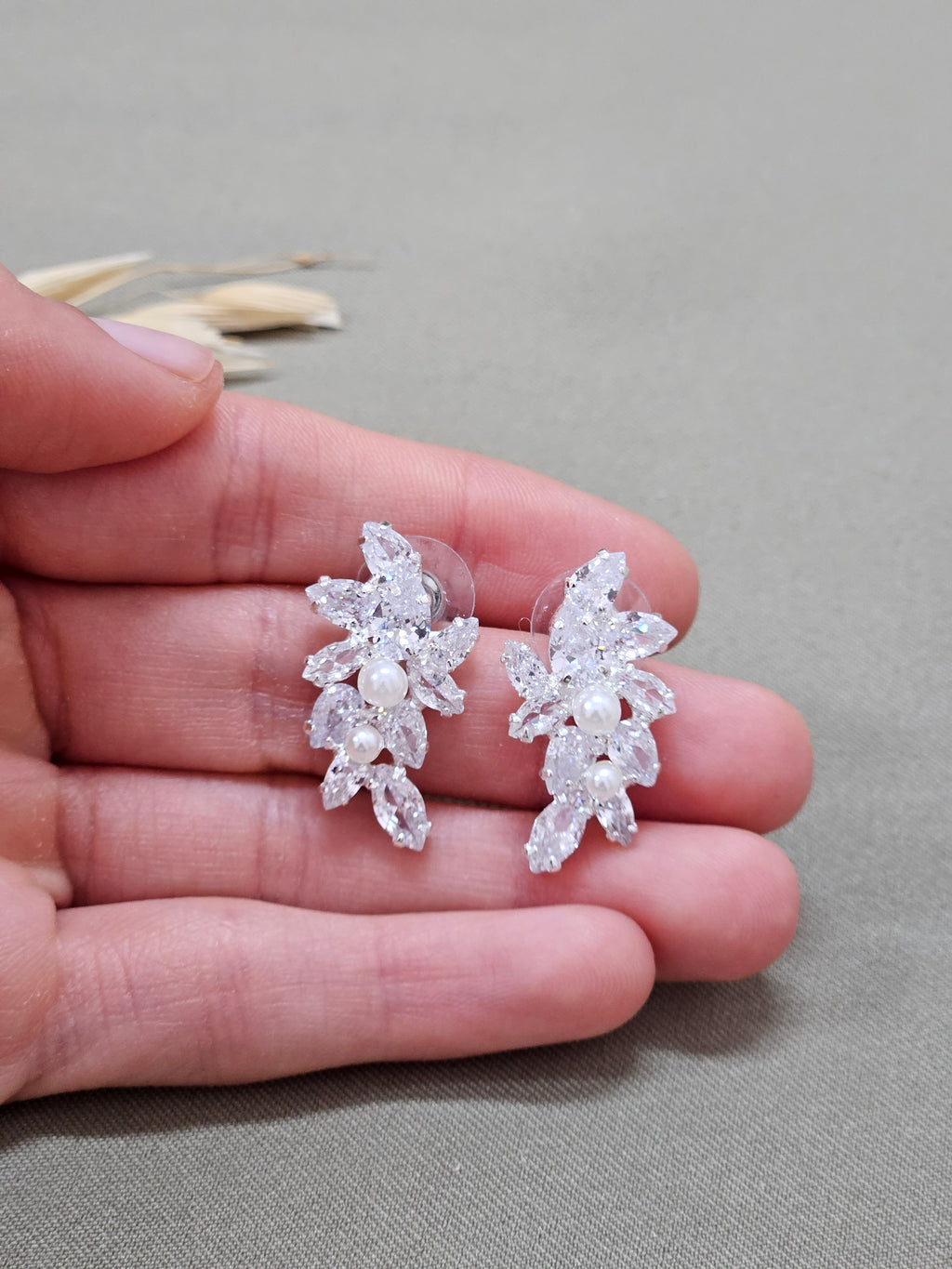 Pearl Leaf Bridal Jewelry