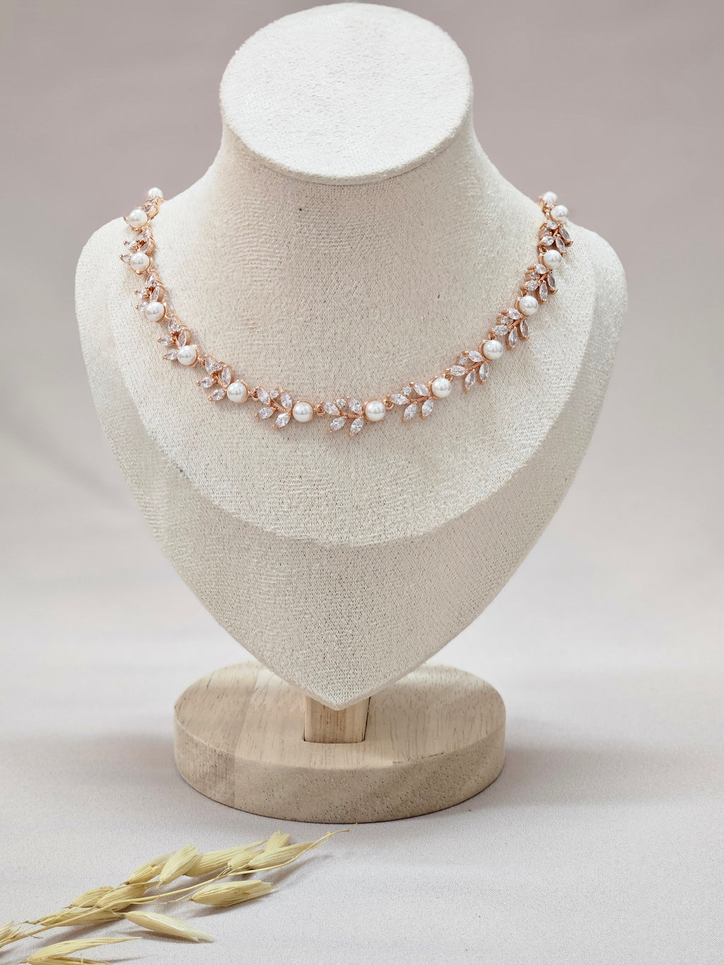 Rose Gold Pearl Jewelry Set