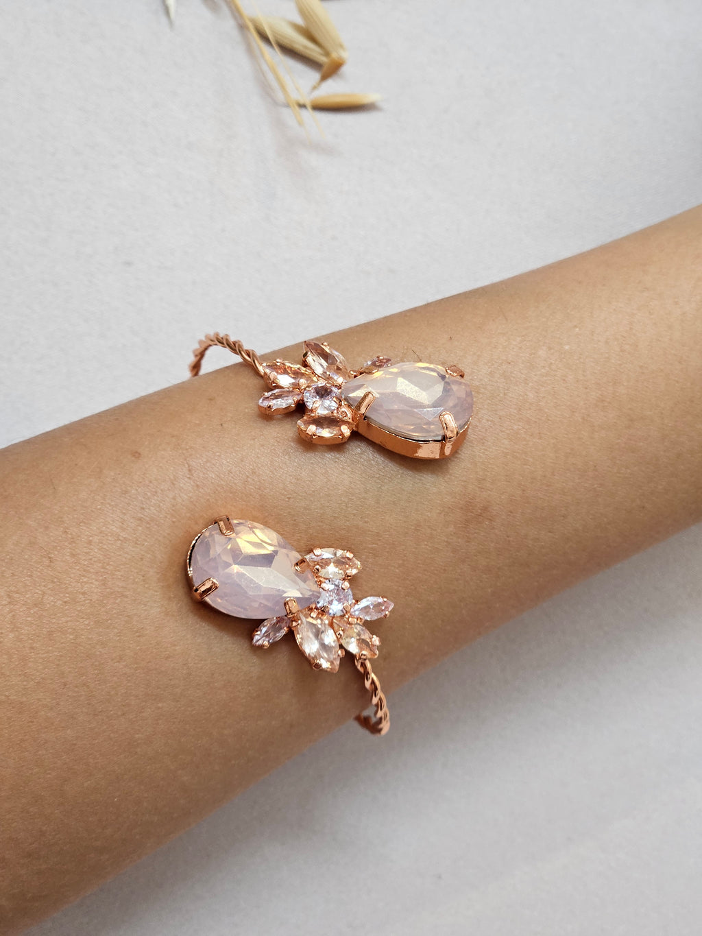 Rose Gold And Champagne Jewelry Set