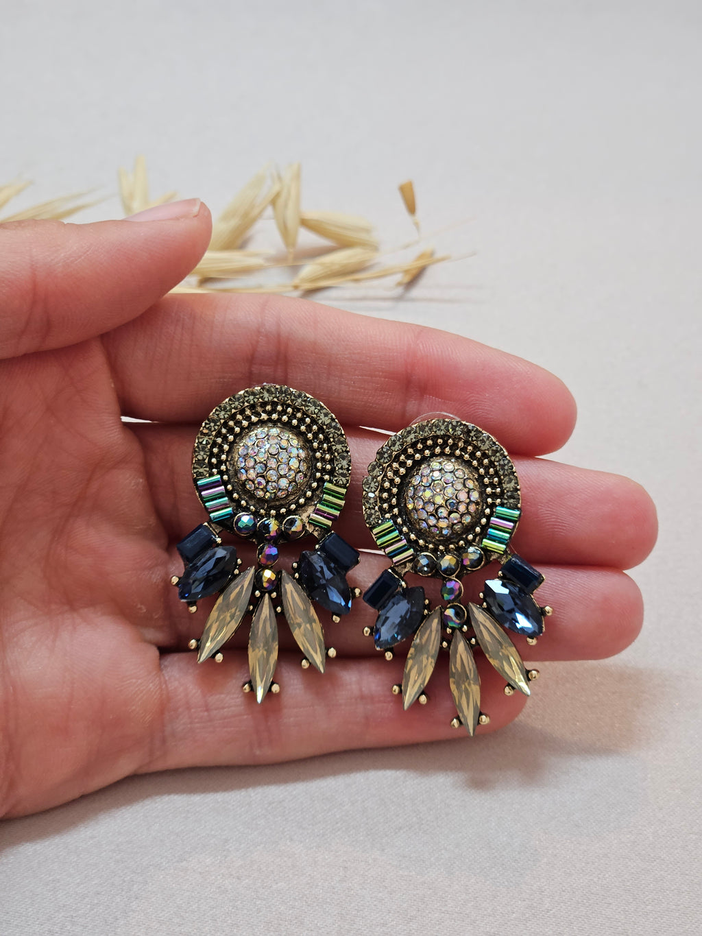 Blue Leaf Jewelry Set