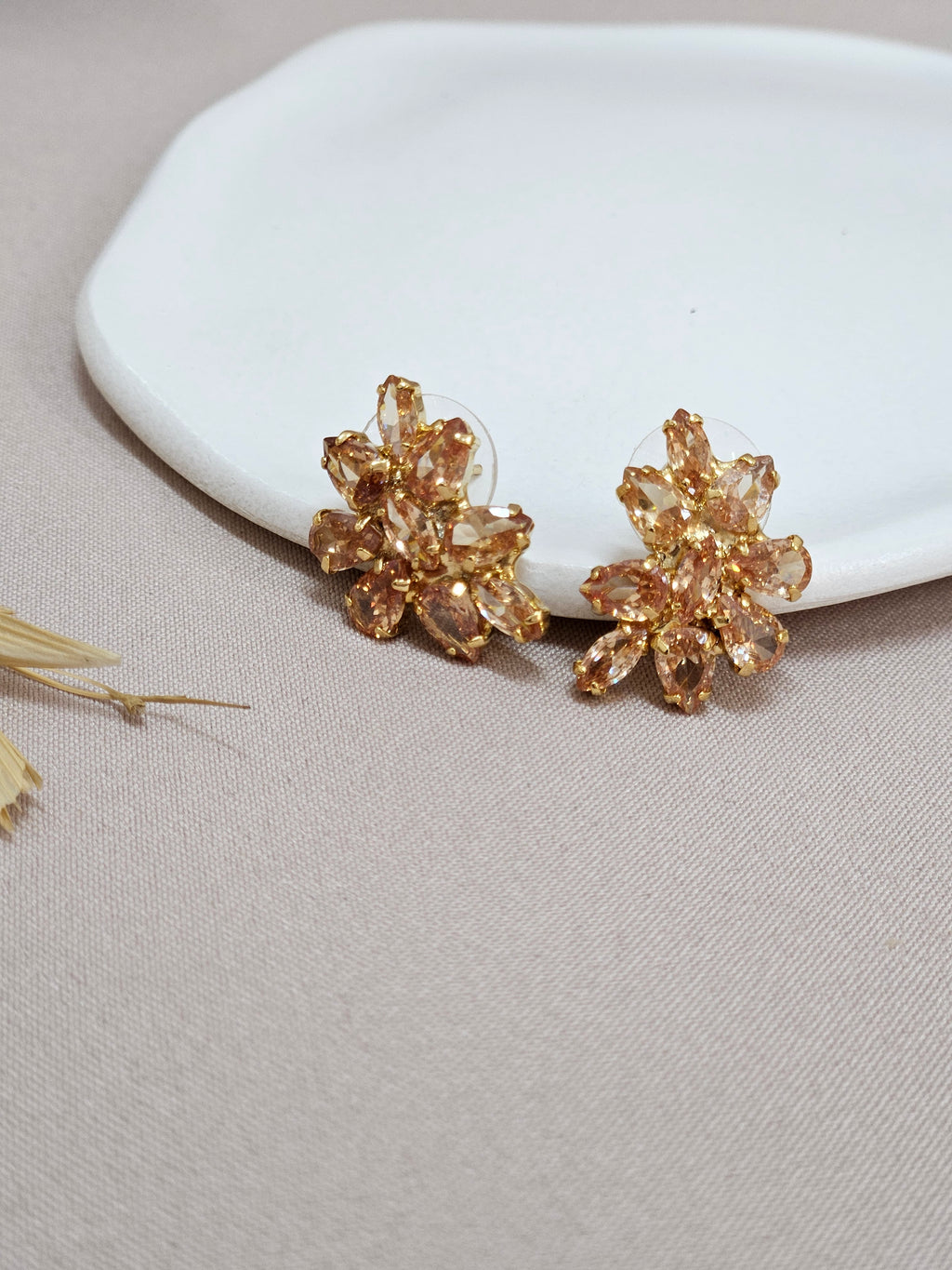 Floral Champagne Jewelry Set