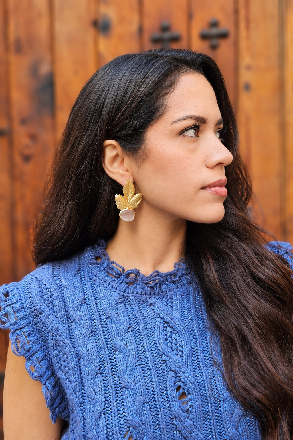 Pendientes de hoja tipo statement