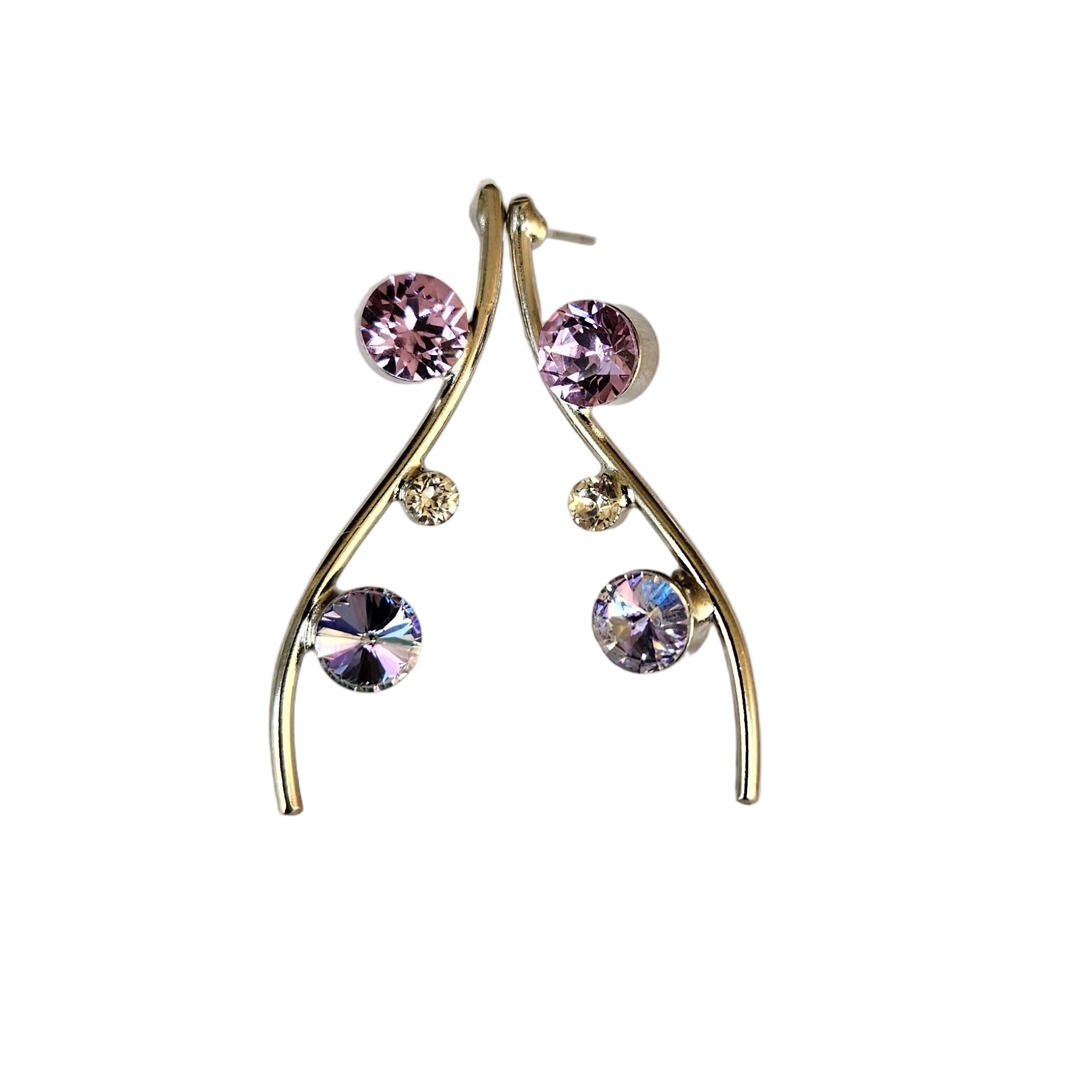 Purple CZ Earrings