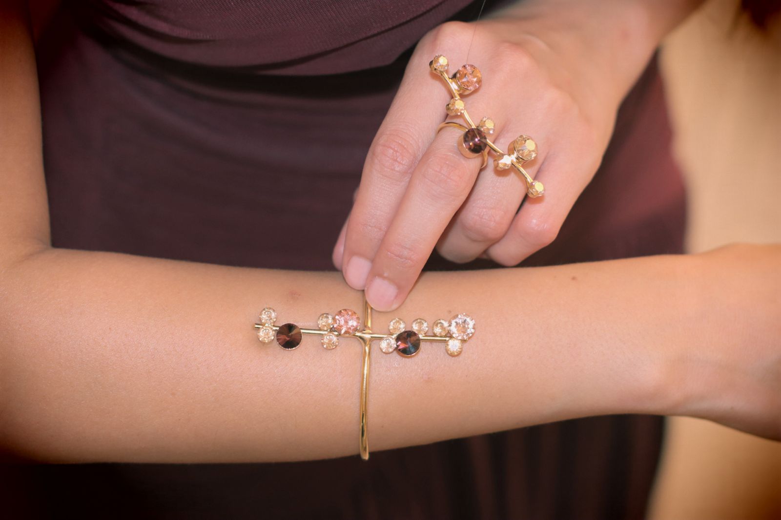 Vertical Champagne Bracelet