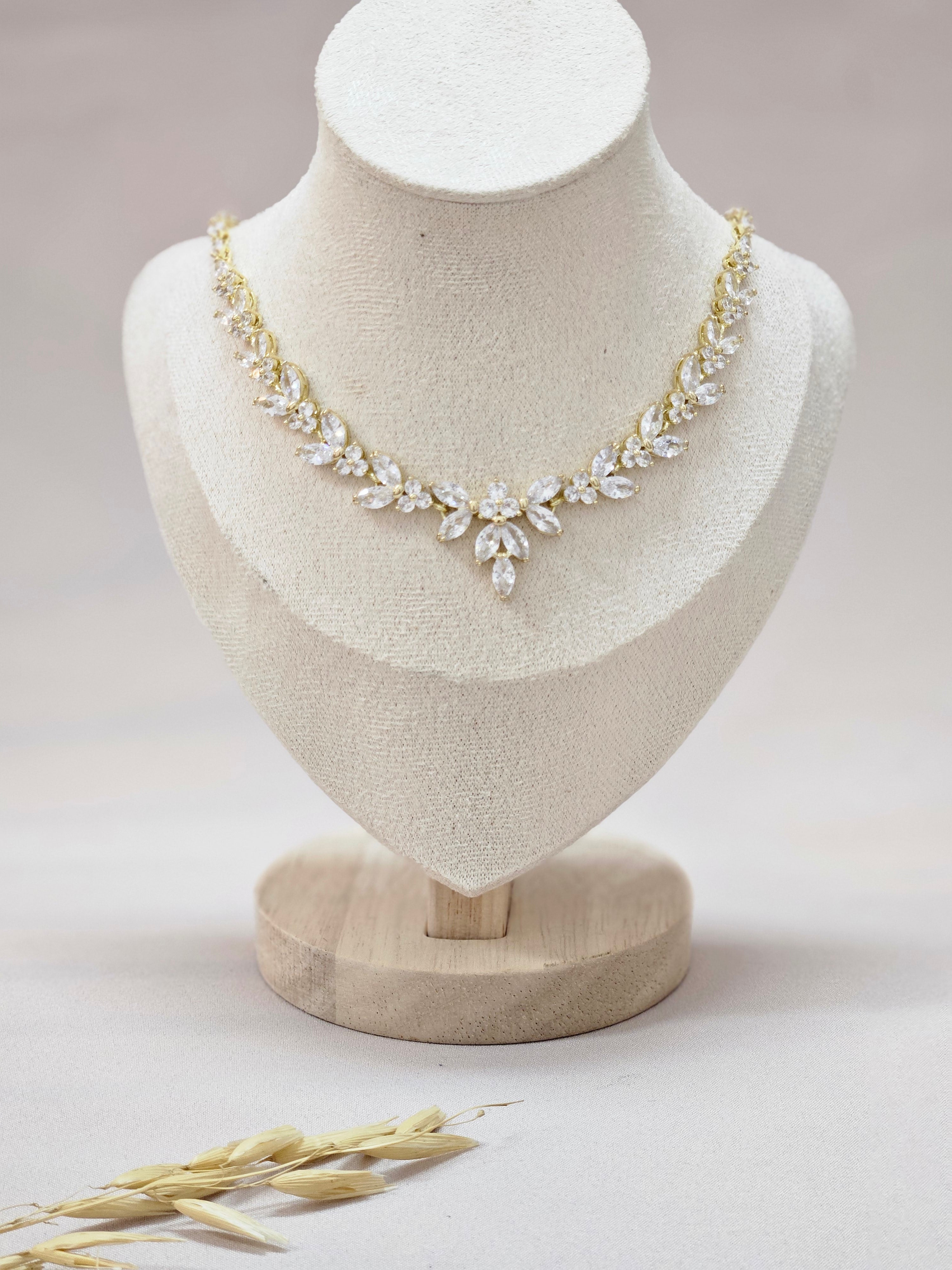 Gold Finish CZ Jewelry set