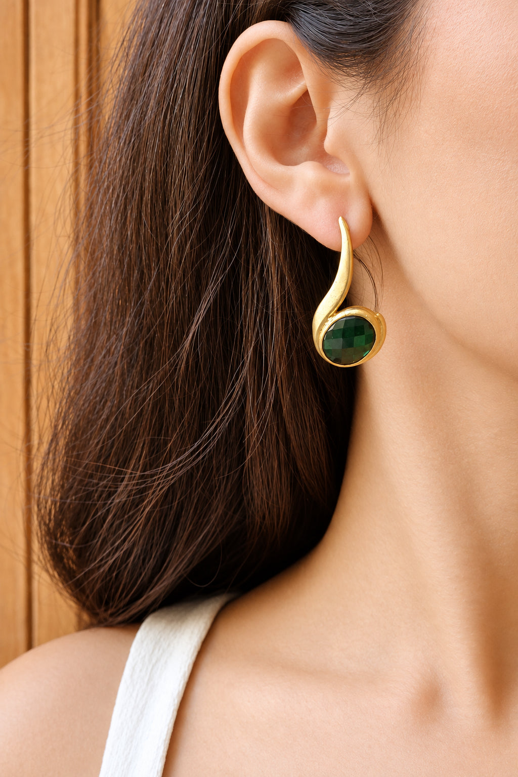 Pendientes verde esmeralda