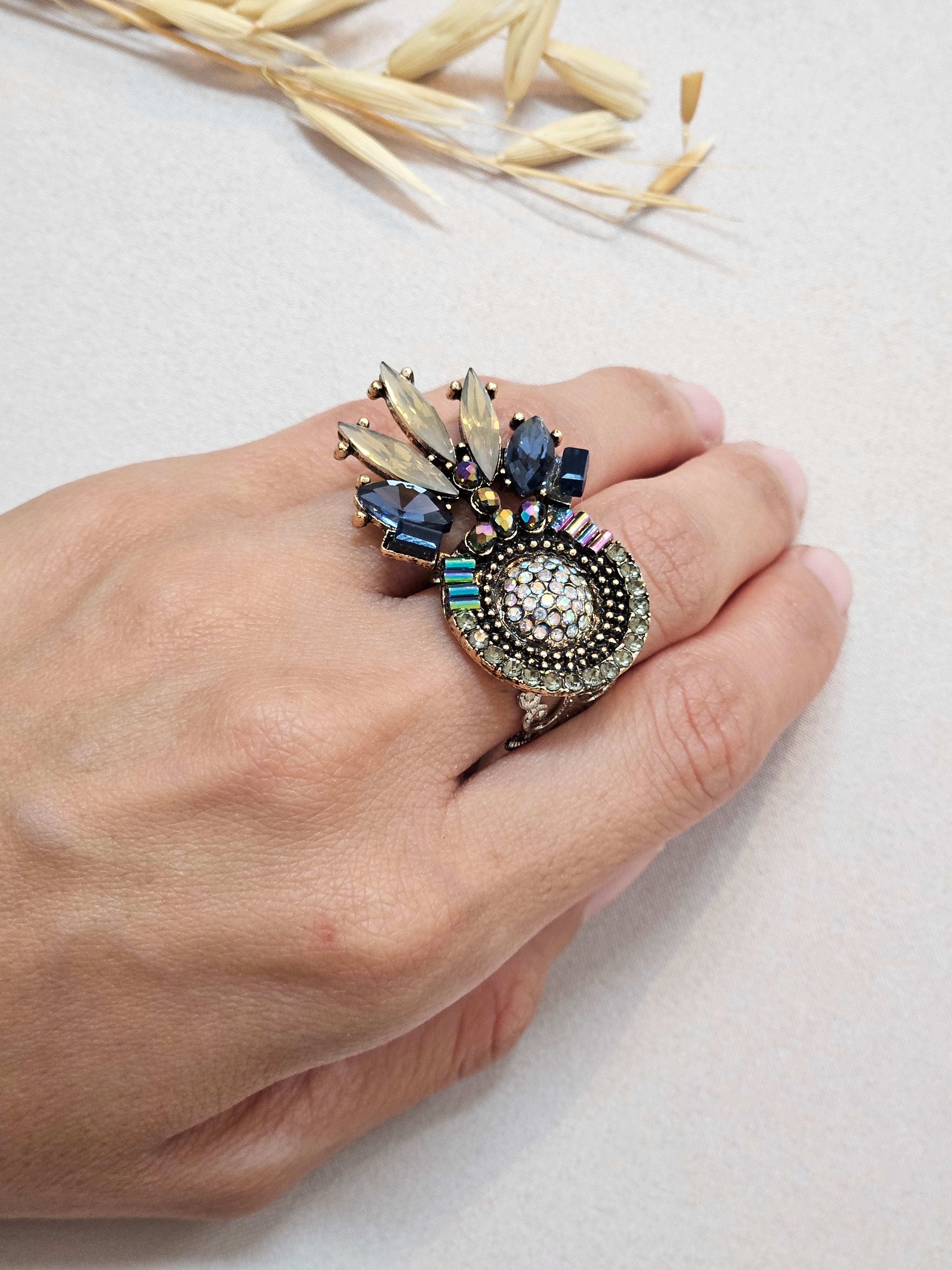 Blue Leaf Jewelry Set