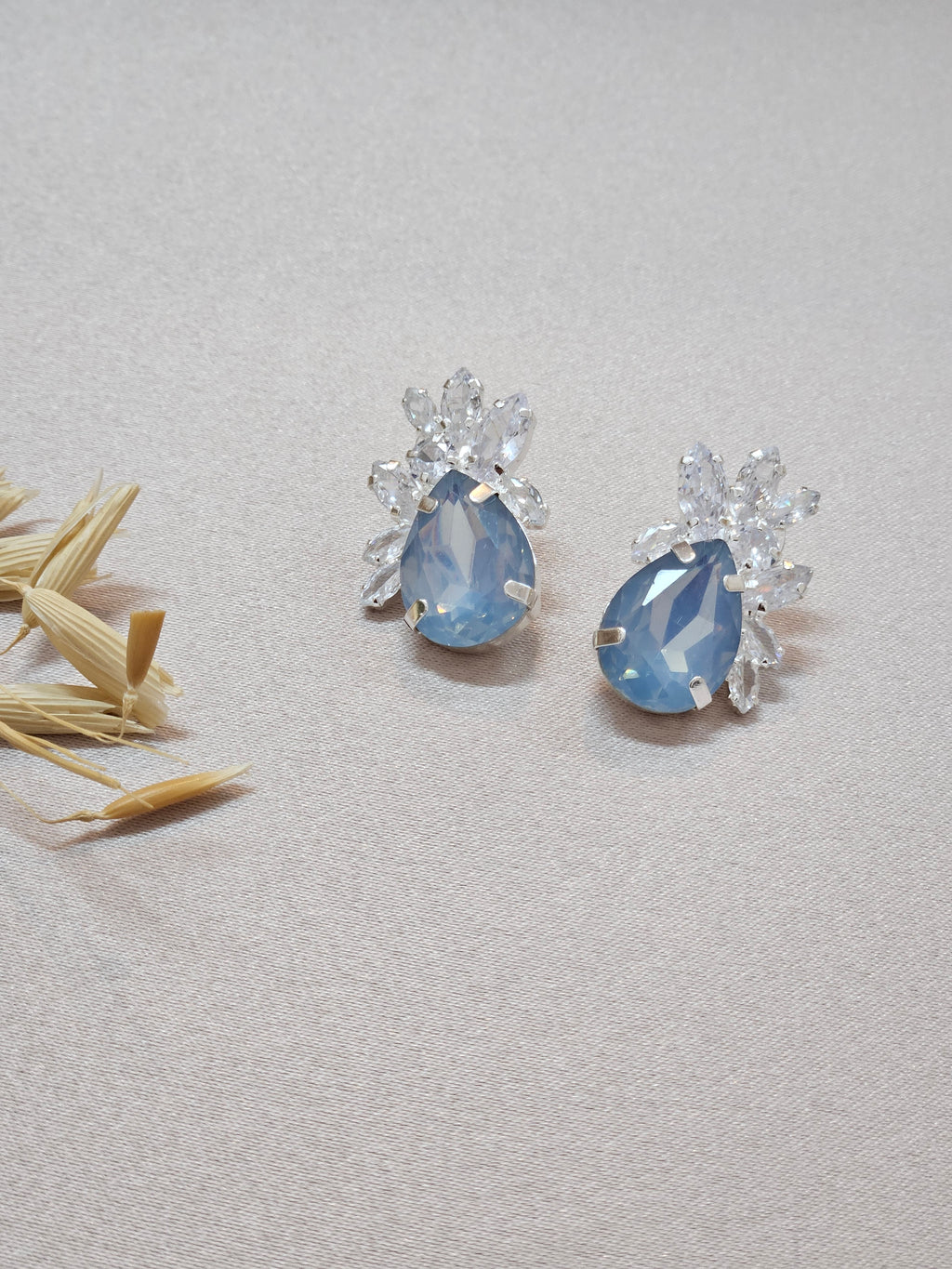 Baby Blue Earrings And Ring