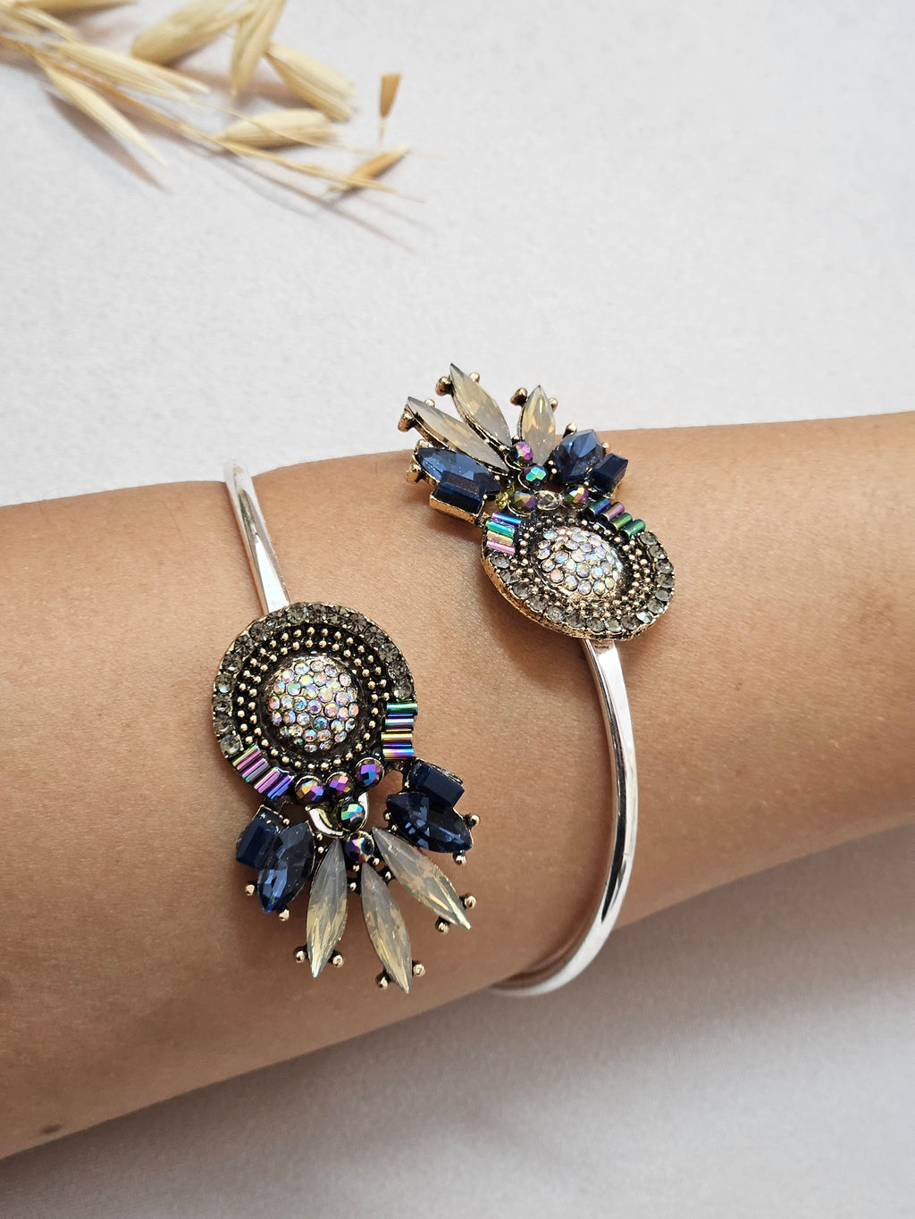 Blue Leaf Jewelry Set