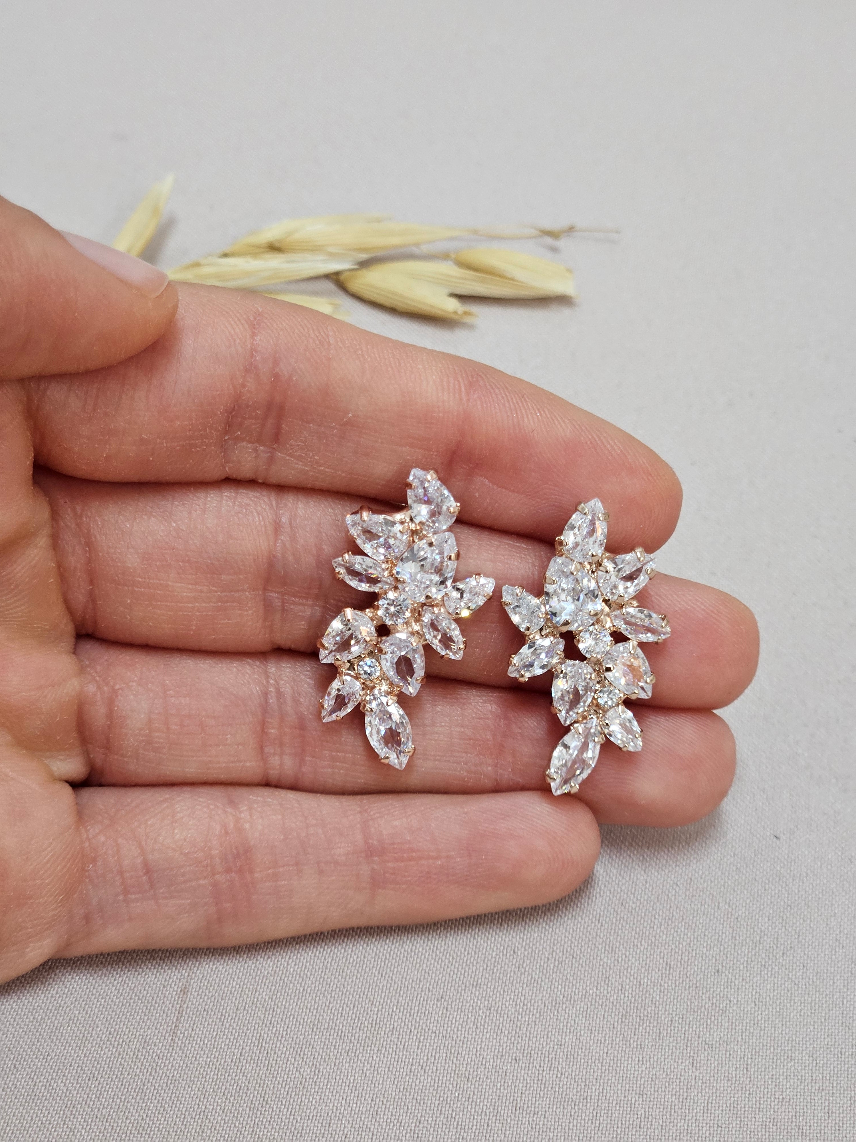 Rose Gold Leaf Bridal Set