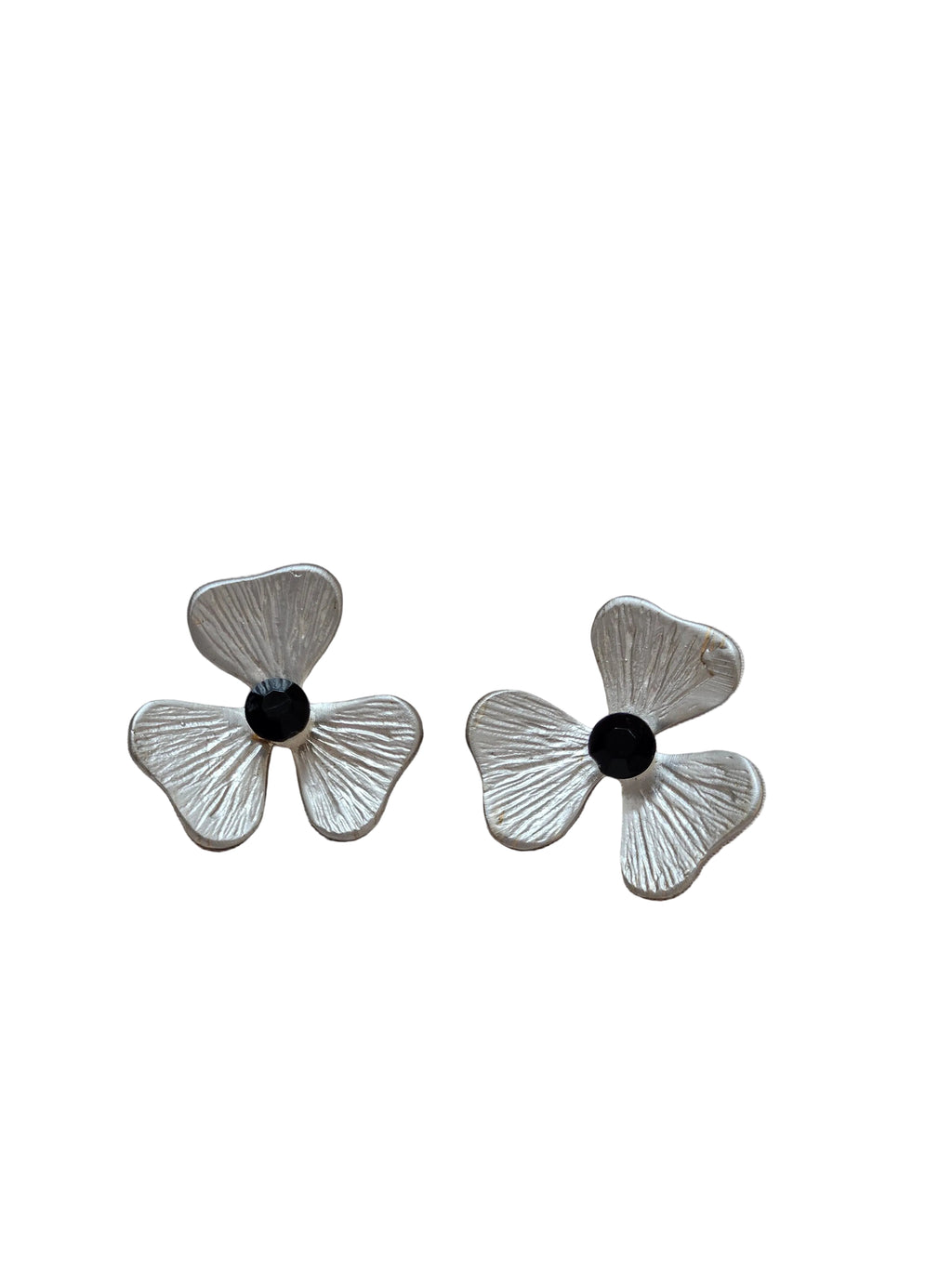 Black Flower Earrings