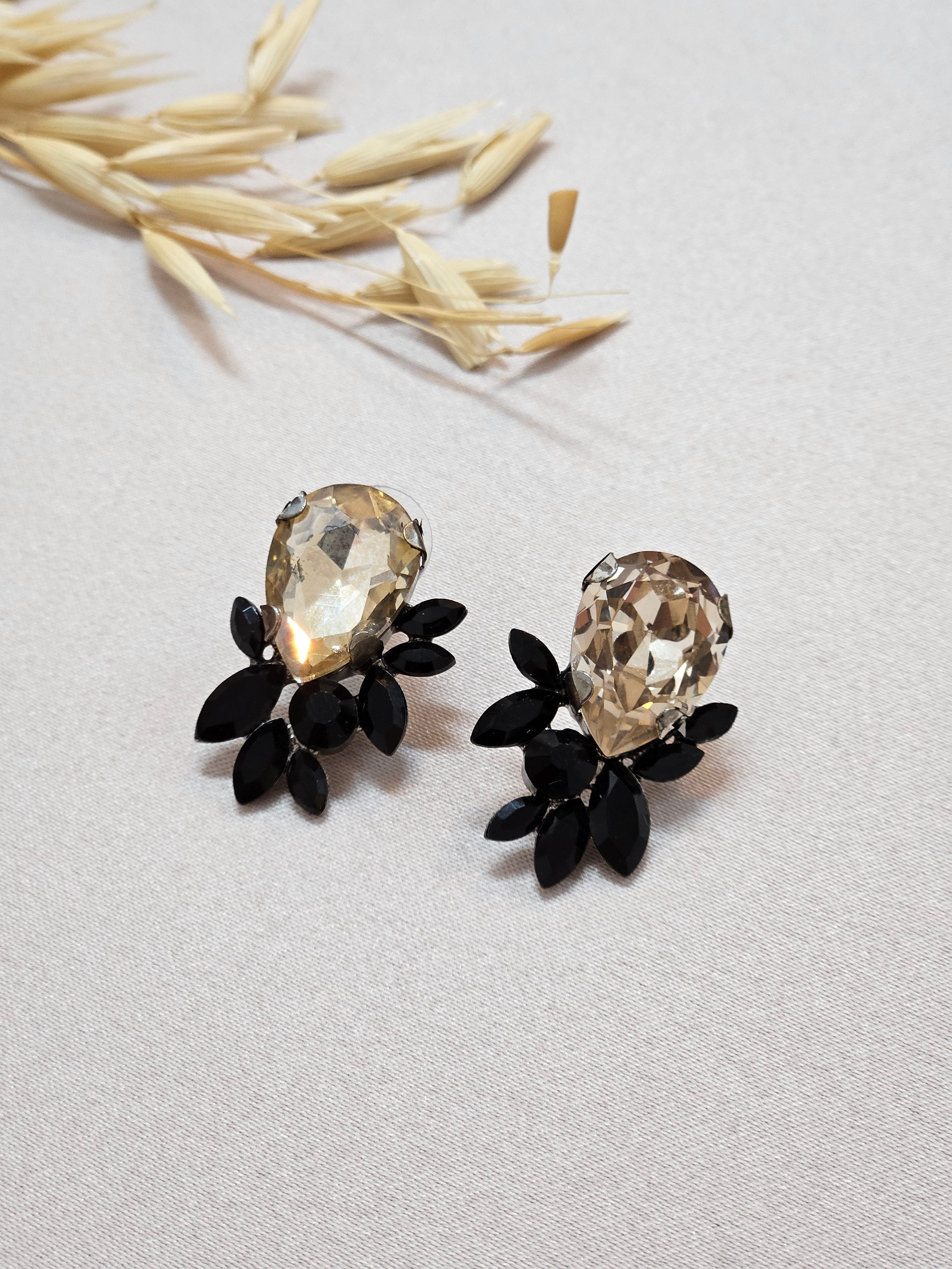 Champagne And Black Jewelry Set