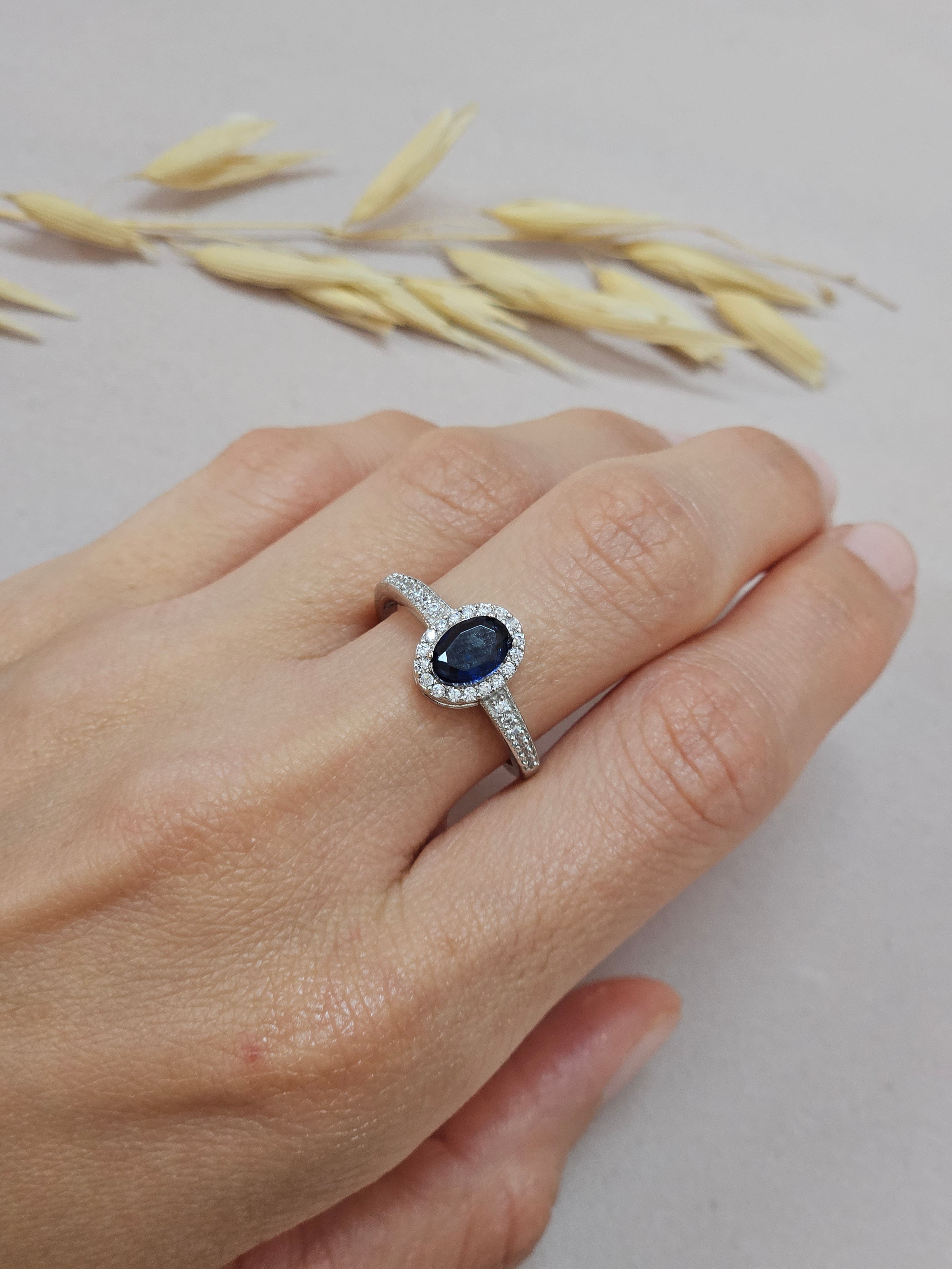 Dark Blue Jewelry CZ Set