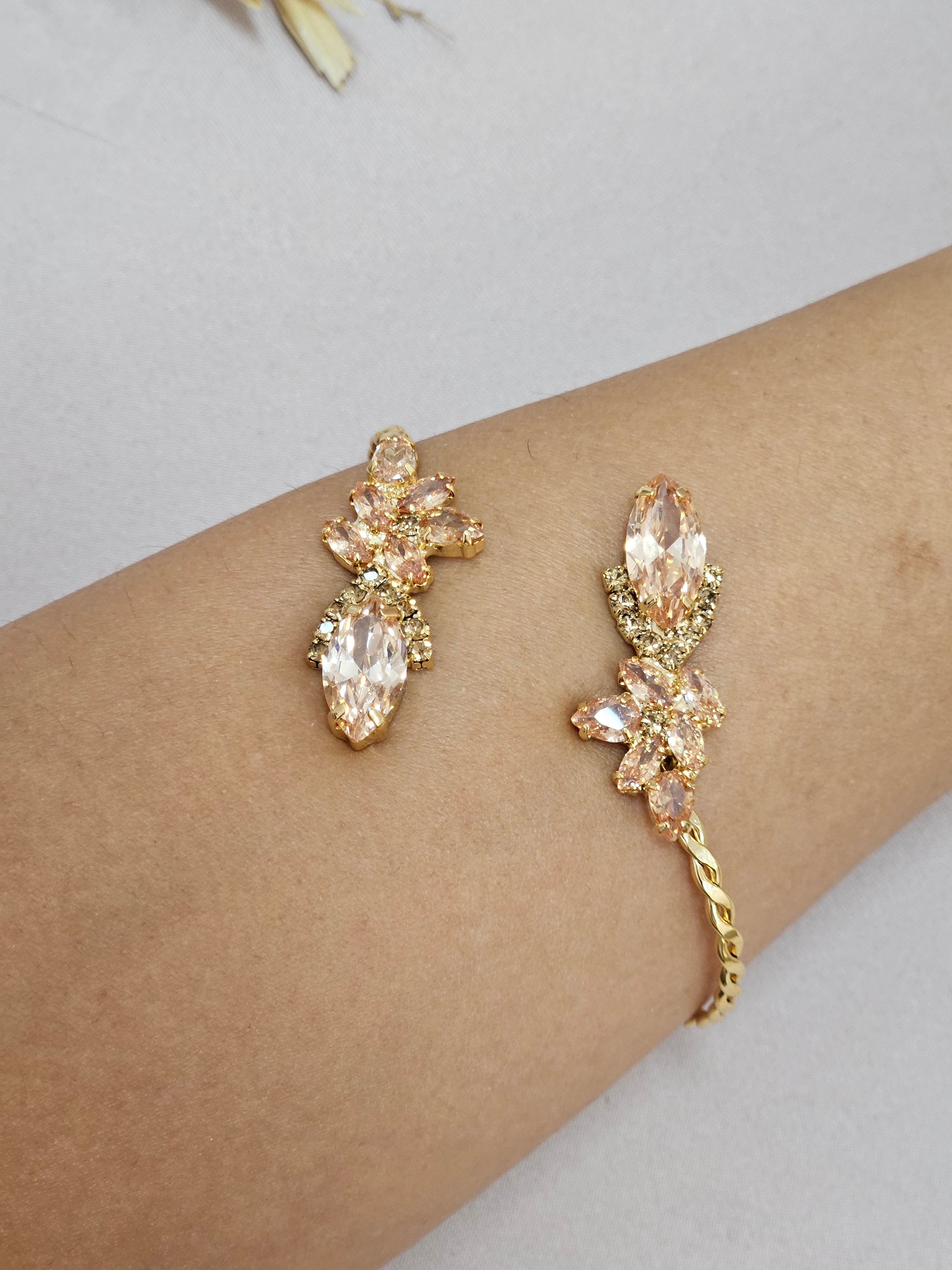Champagne Bridal Jewelry Set