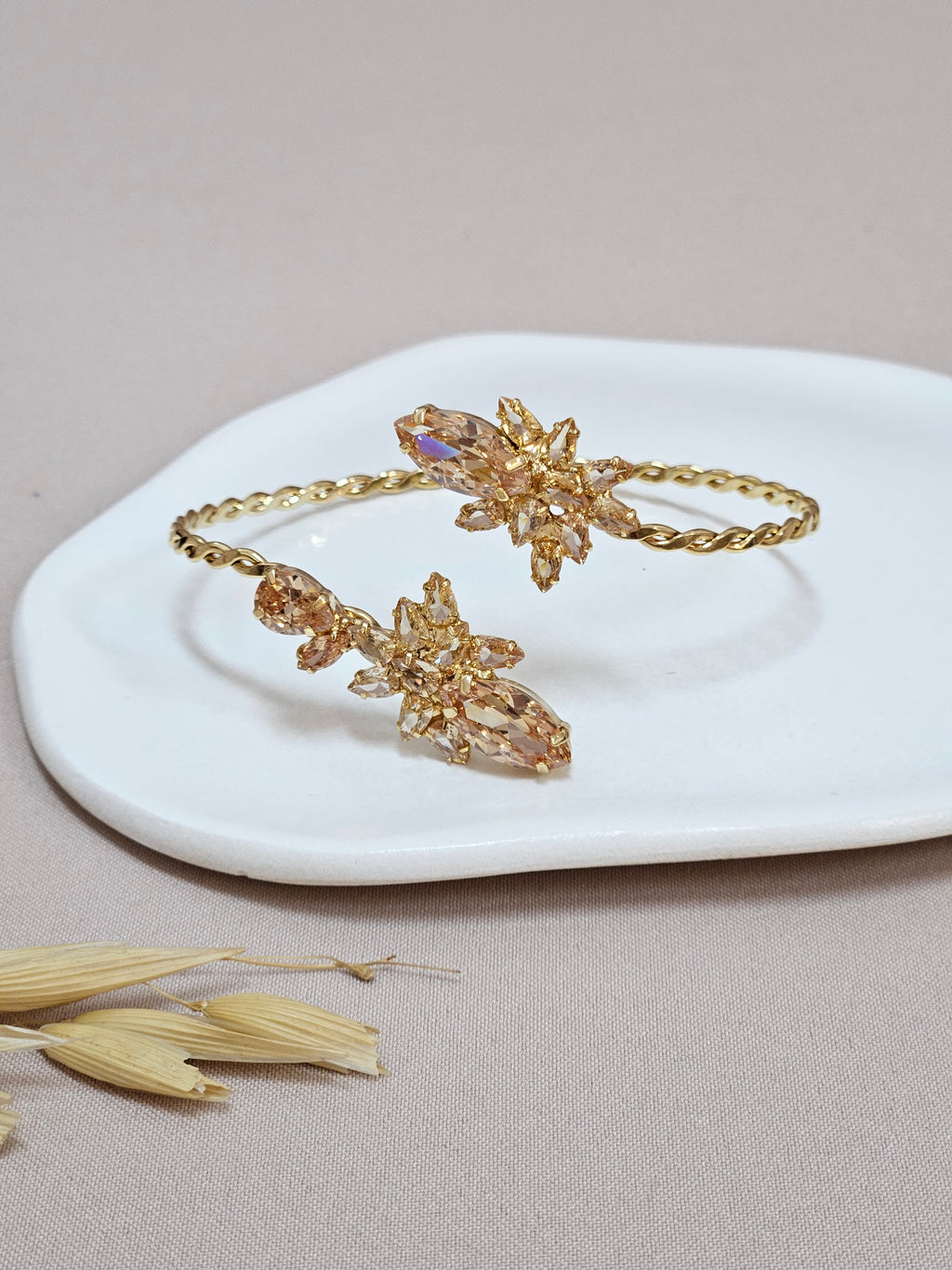 Floral Champagne Jewelry set