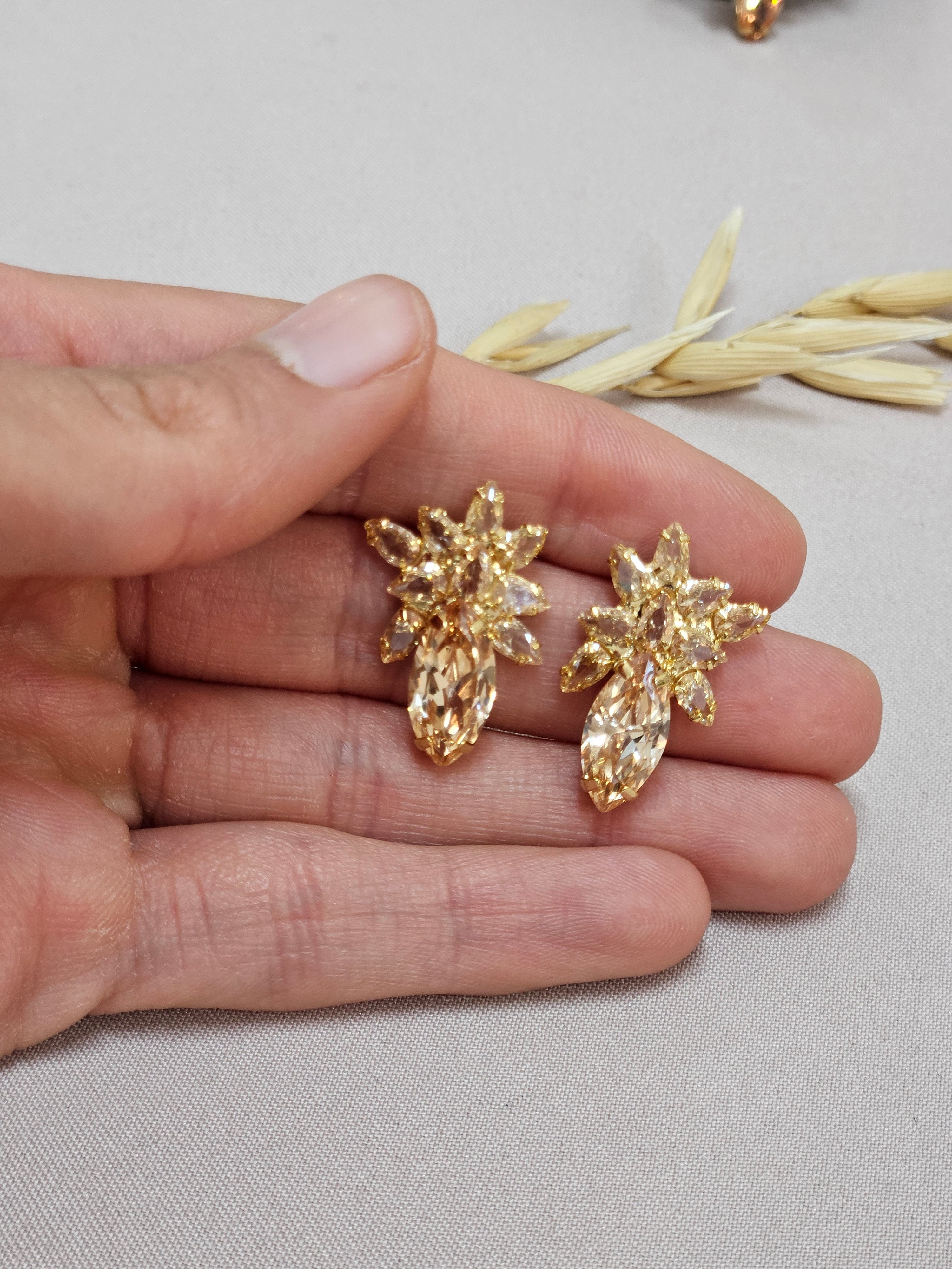 Floral Champagne Jewelry set