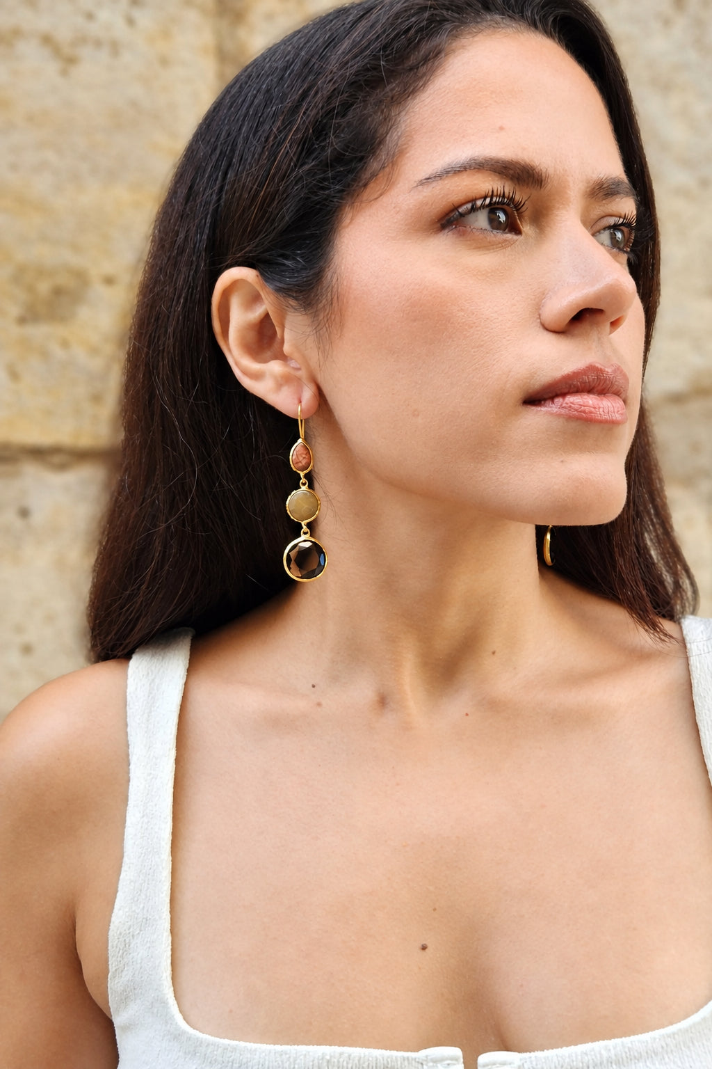Pendientes de piedras naturales