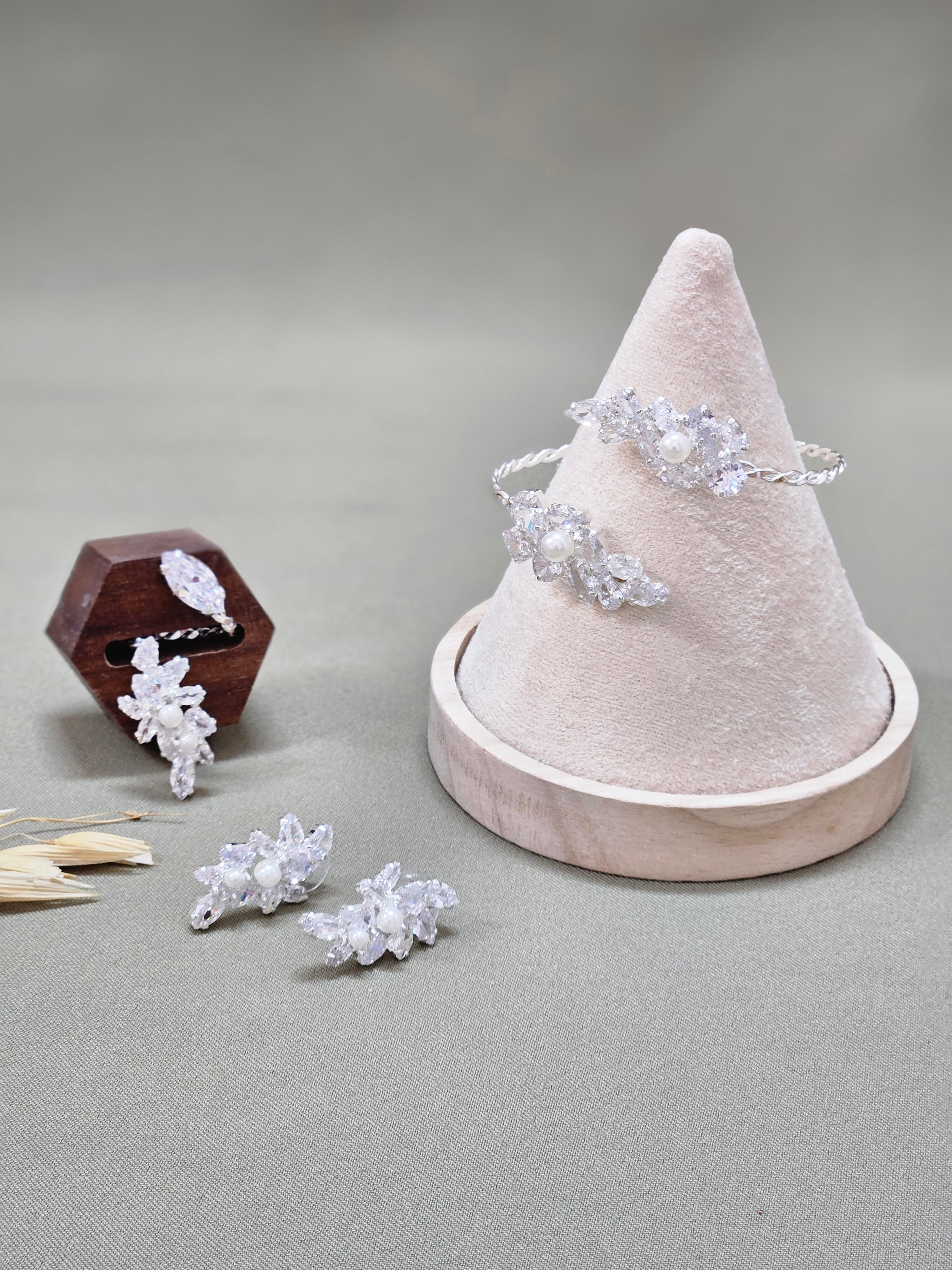 Pearl Leaf Bridal Jewelry