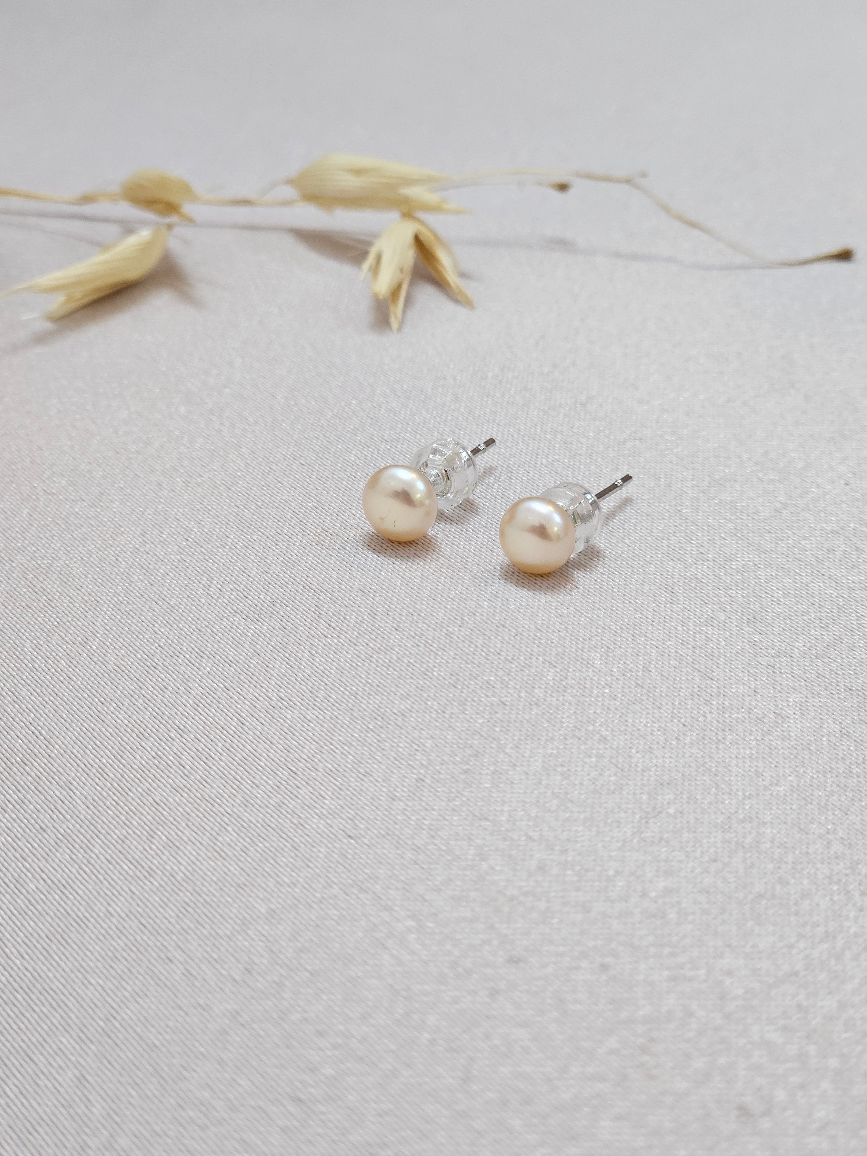 Peach Freshwater Pearls Jewelry Set