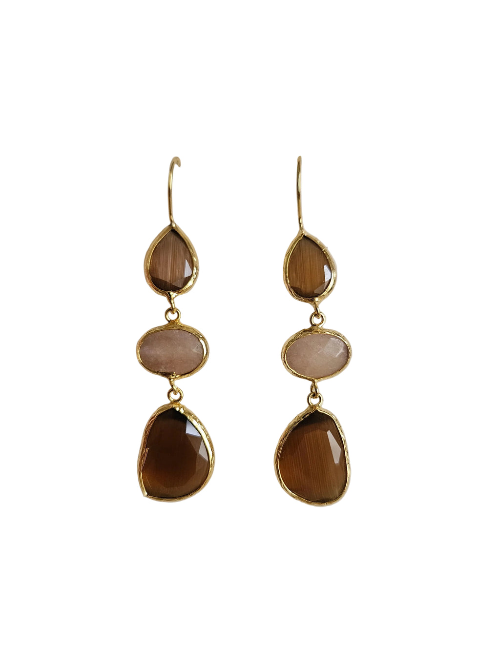 Pendientes colgantes marrones