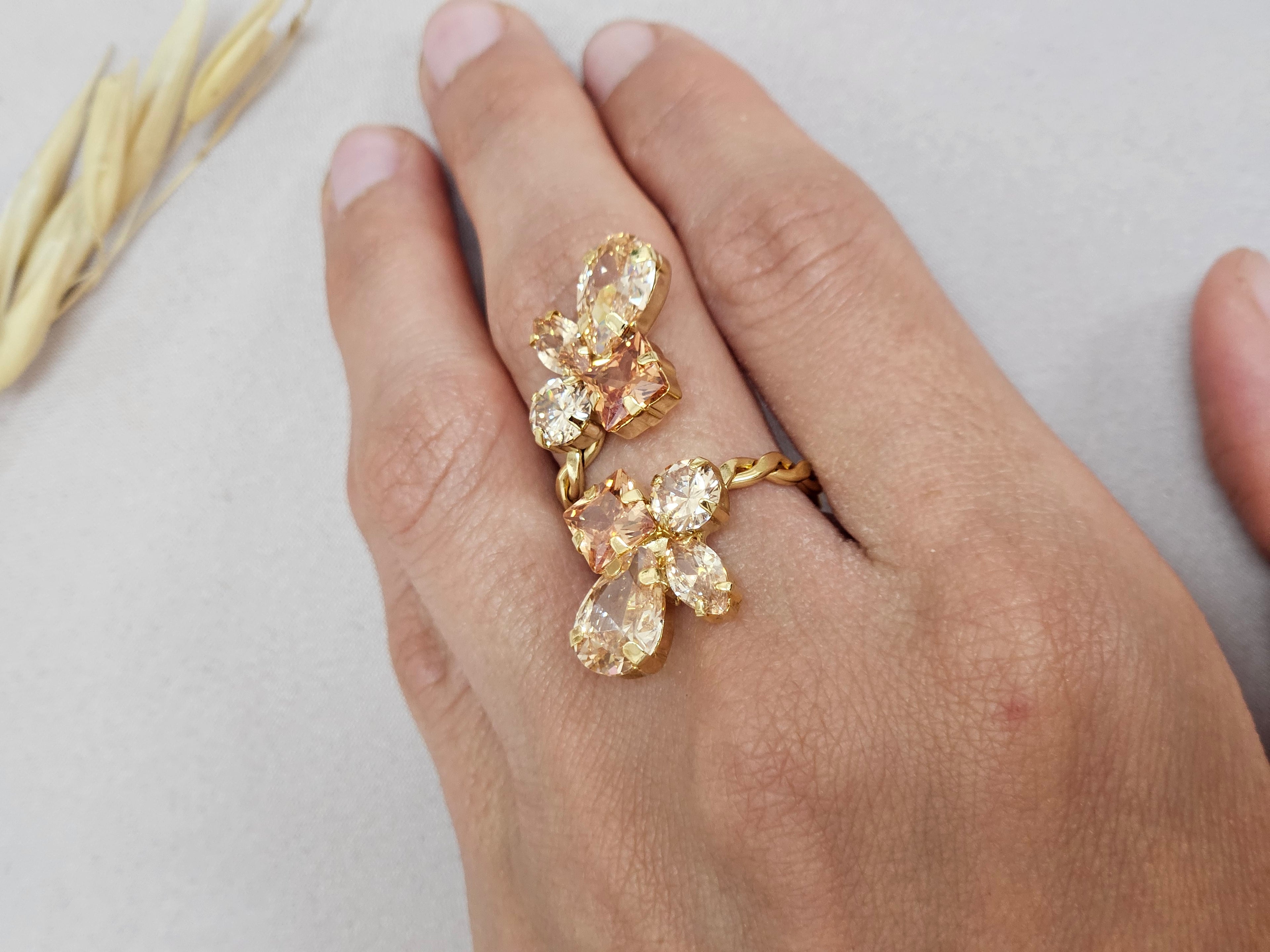 Geometrical Champagne Jewelry Set