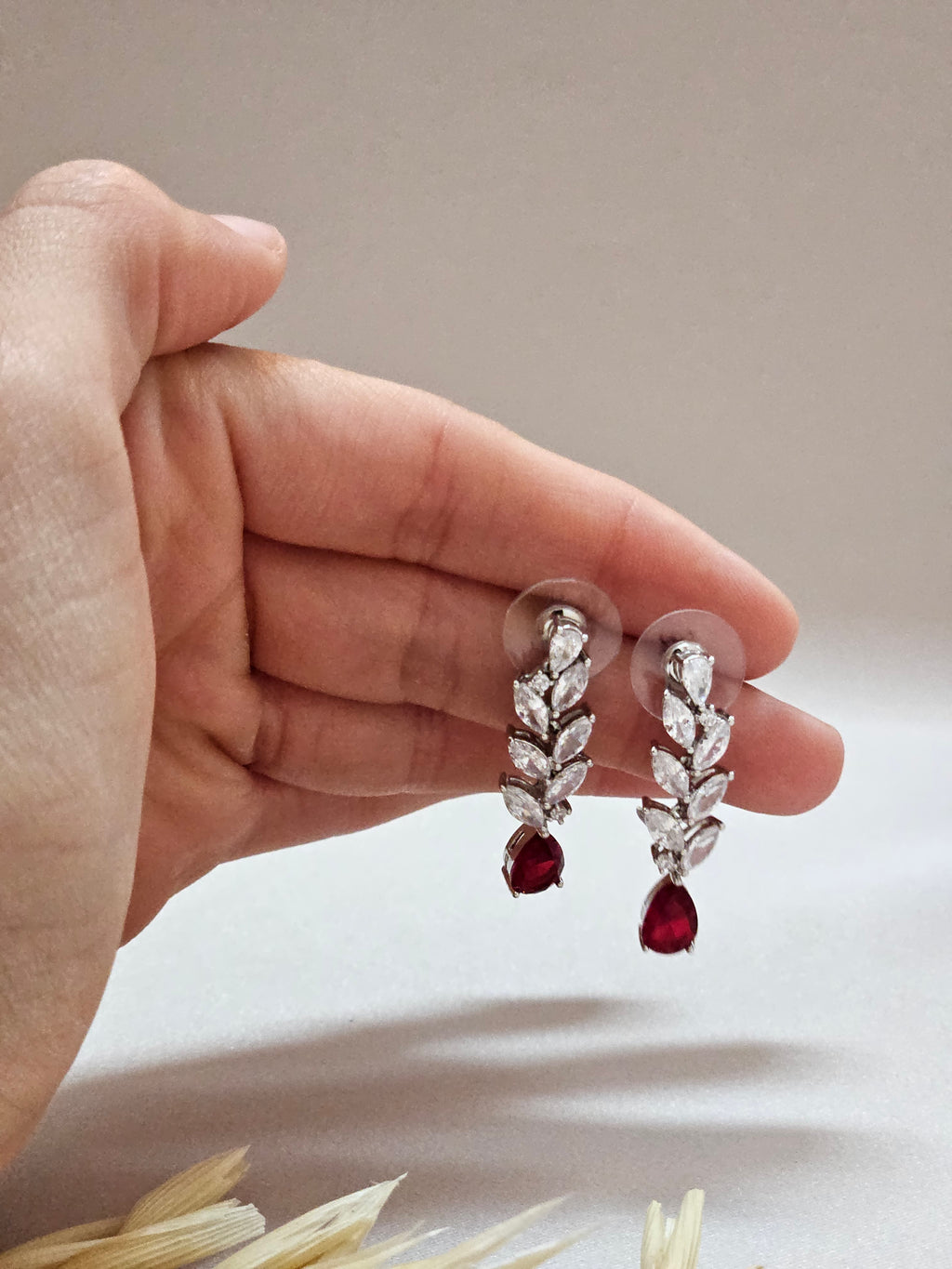 Cherry Red CZ Jewelry Set