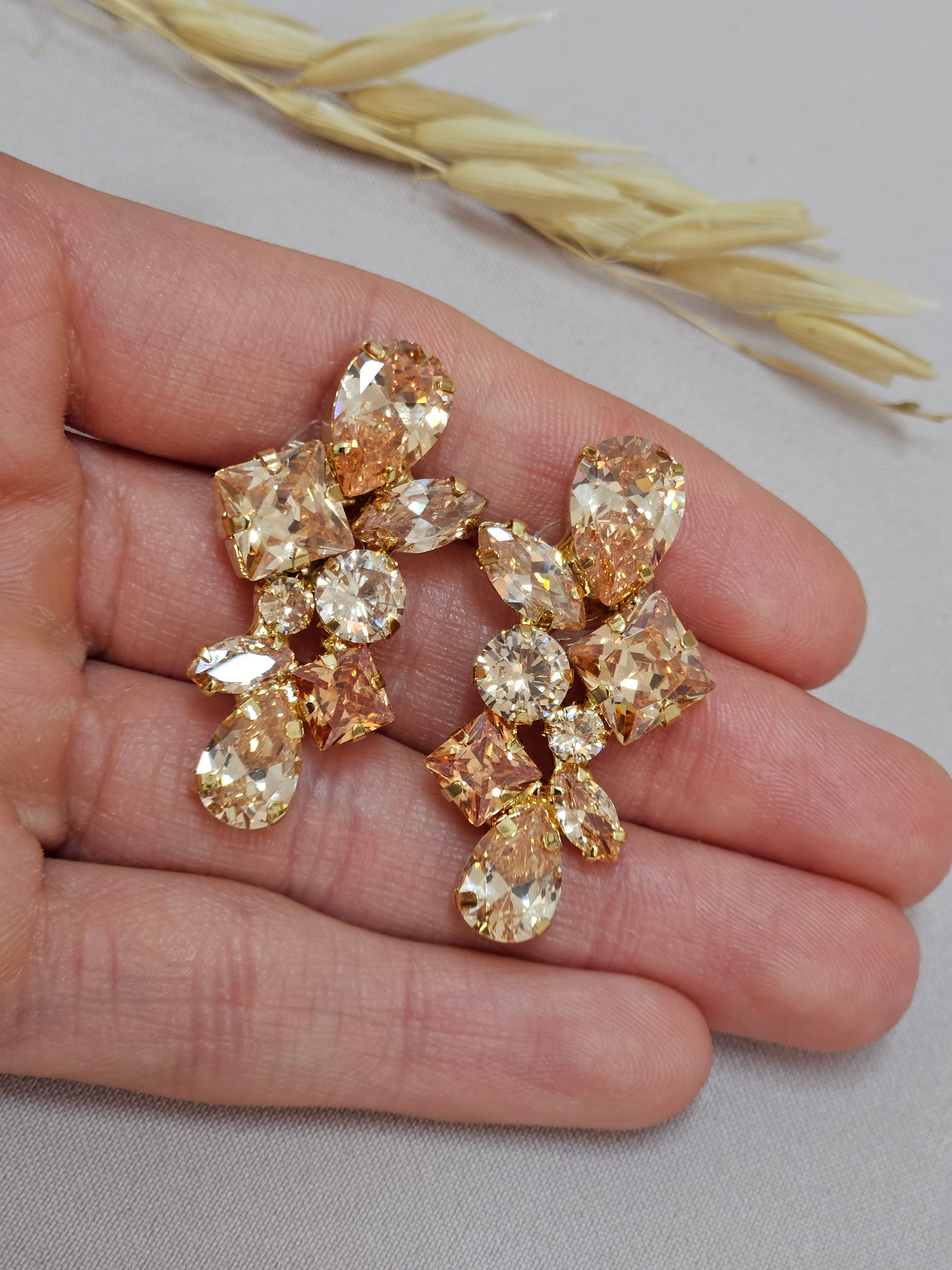 Geometrical Champagne Jewelry Set