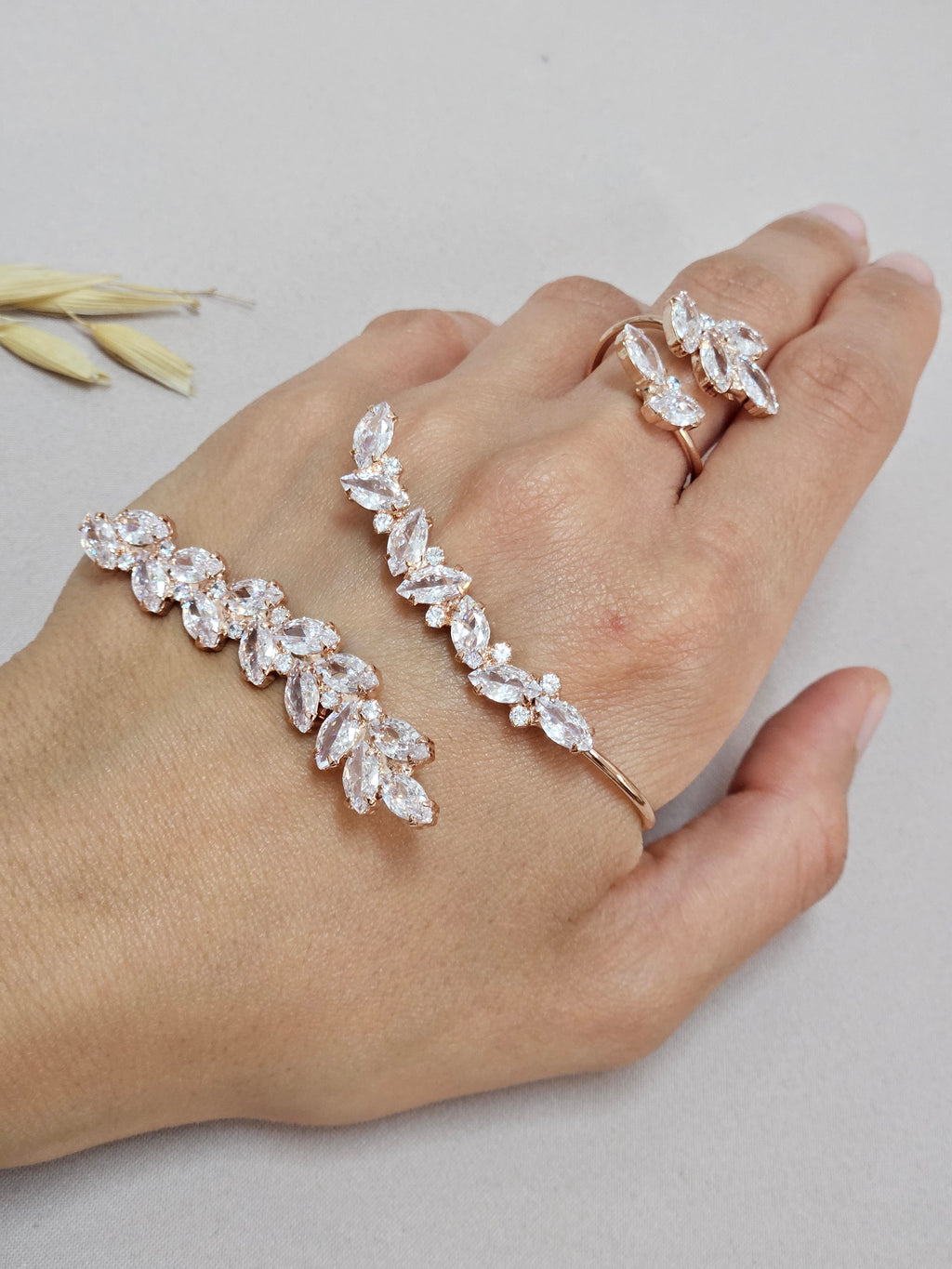 Rose Gold Palm Bracelet Set