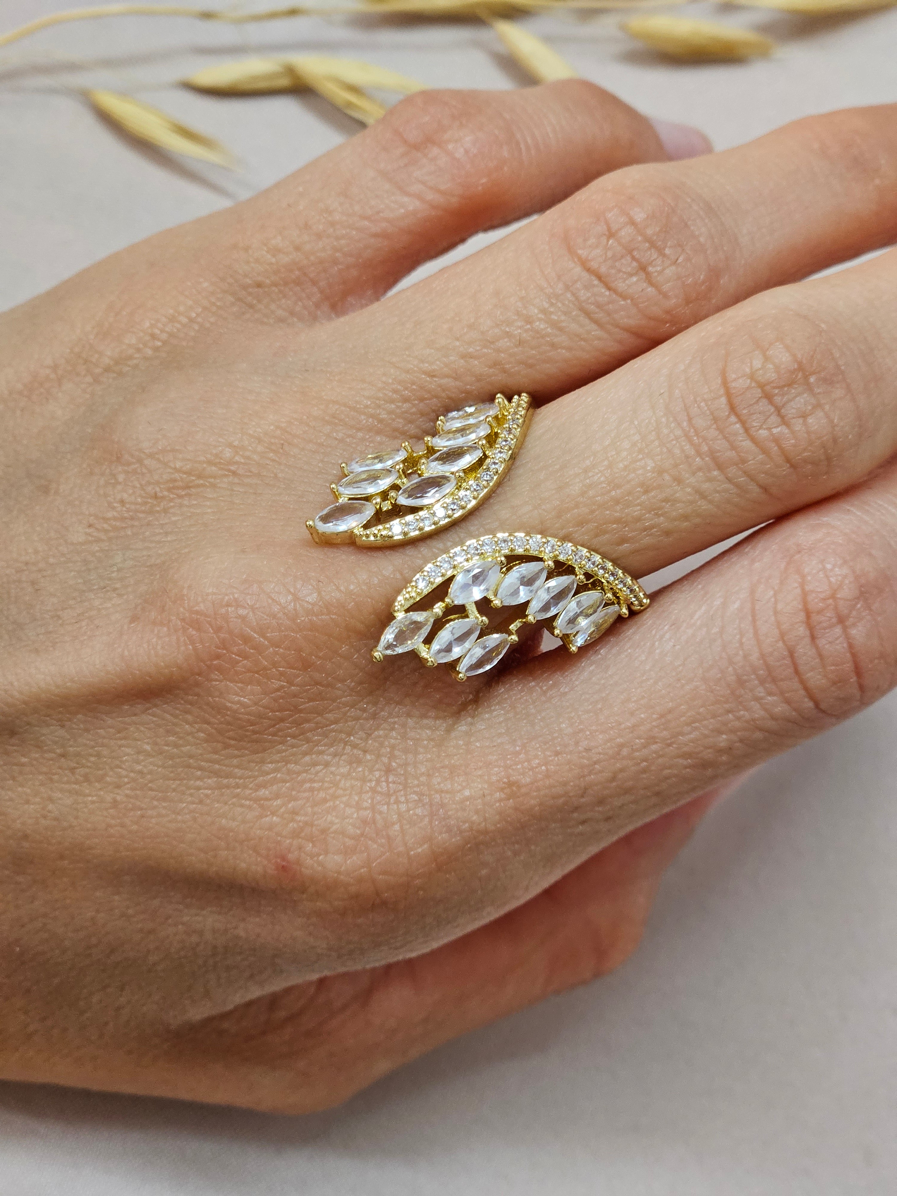 Gold Finish CZ Jewelry set