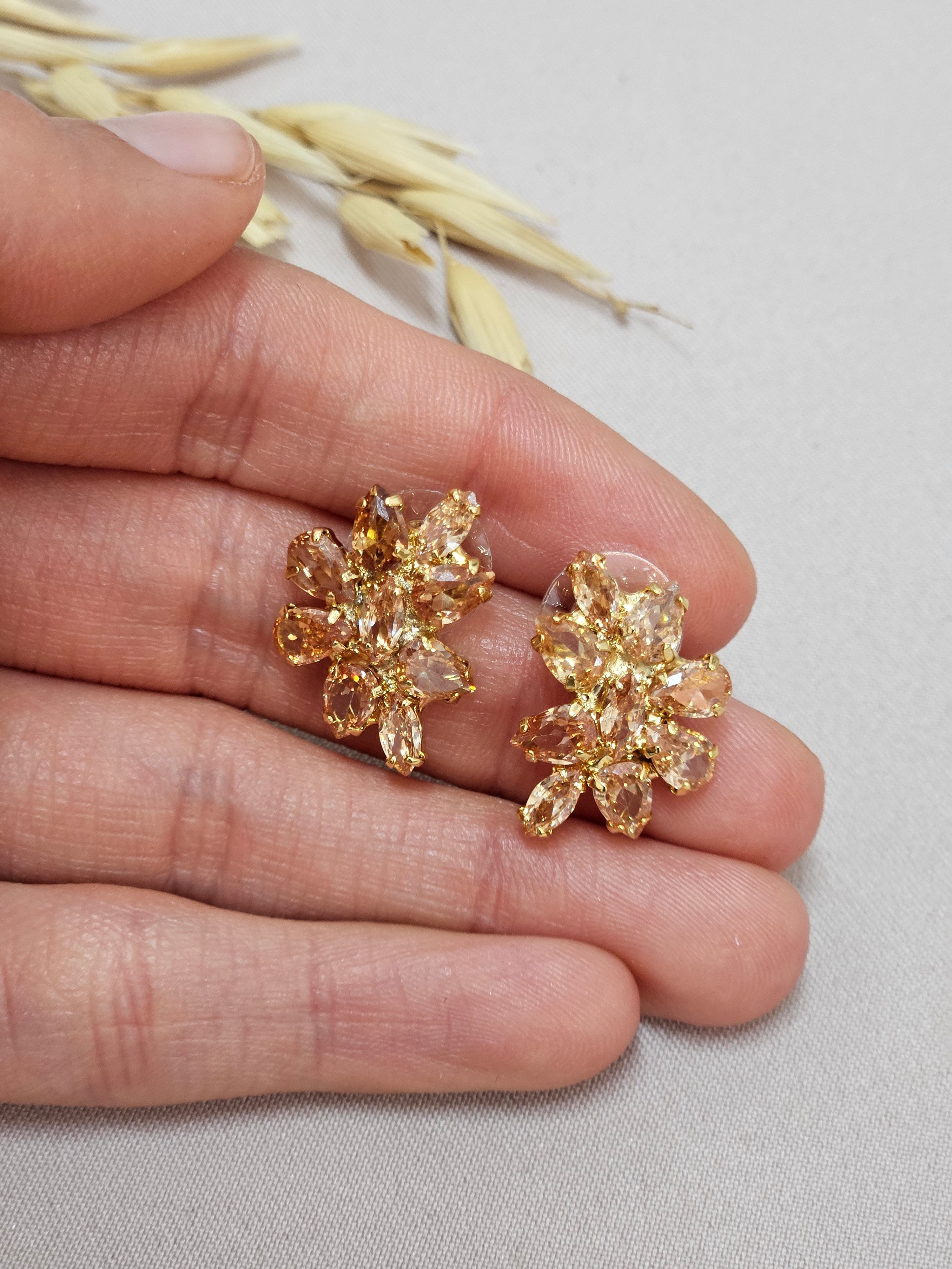 Floral Champagne Jewelry Set