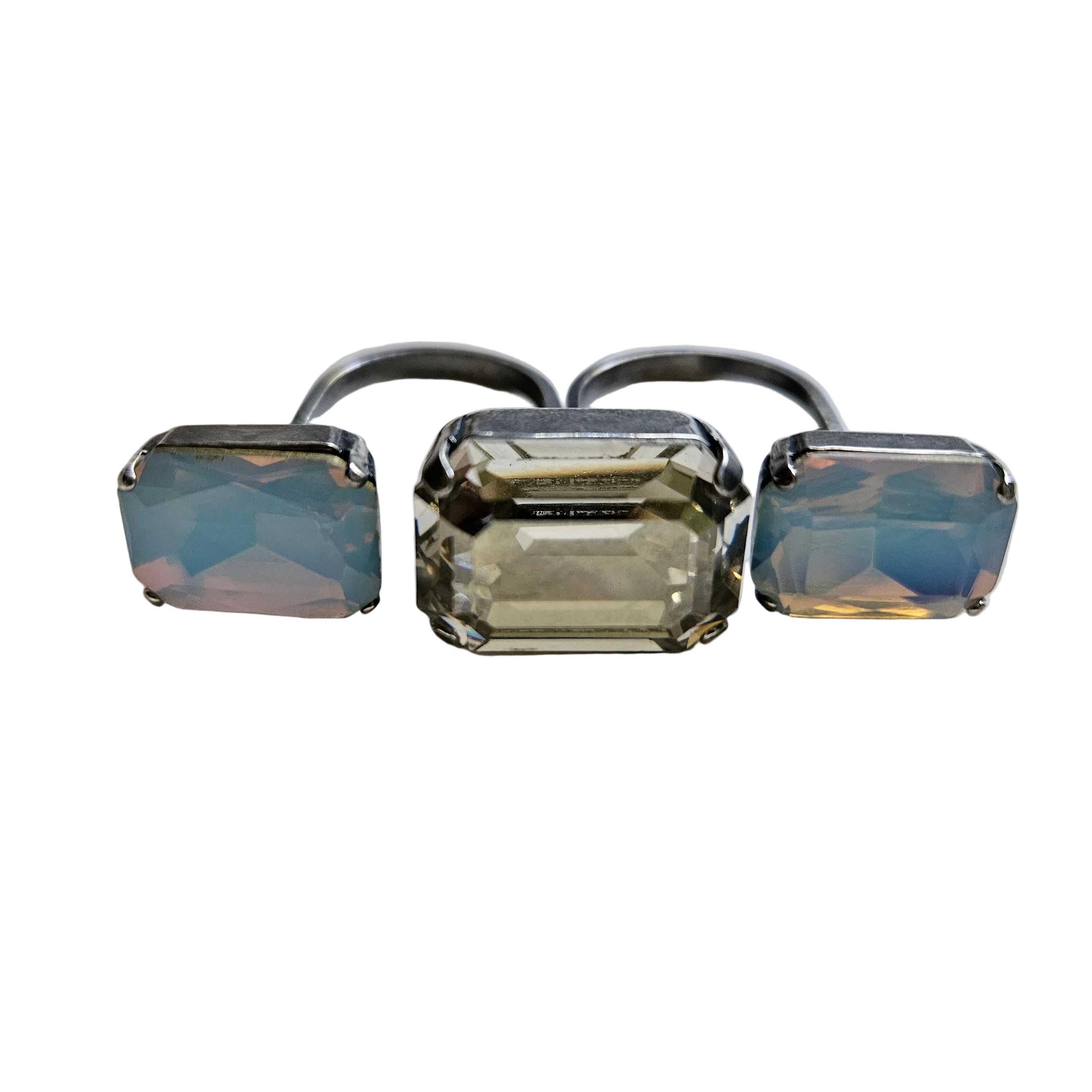 Opal Swarovski Double Ring