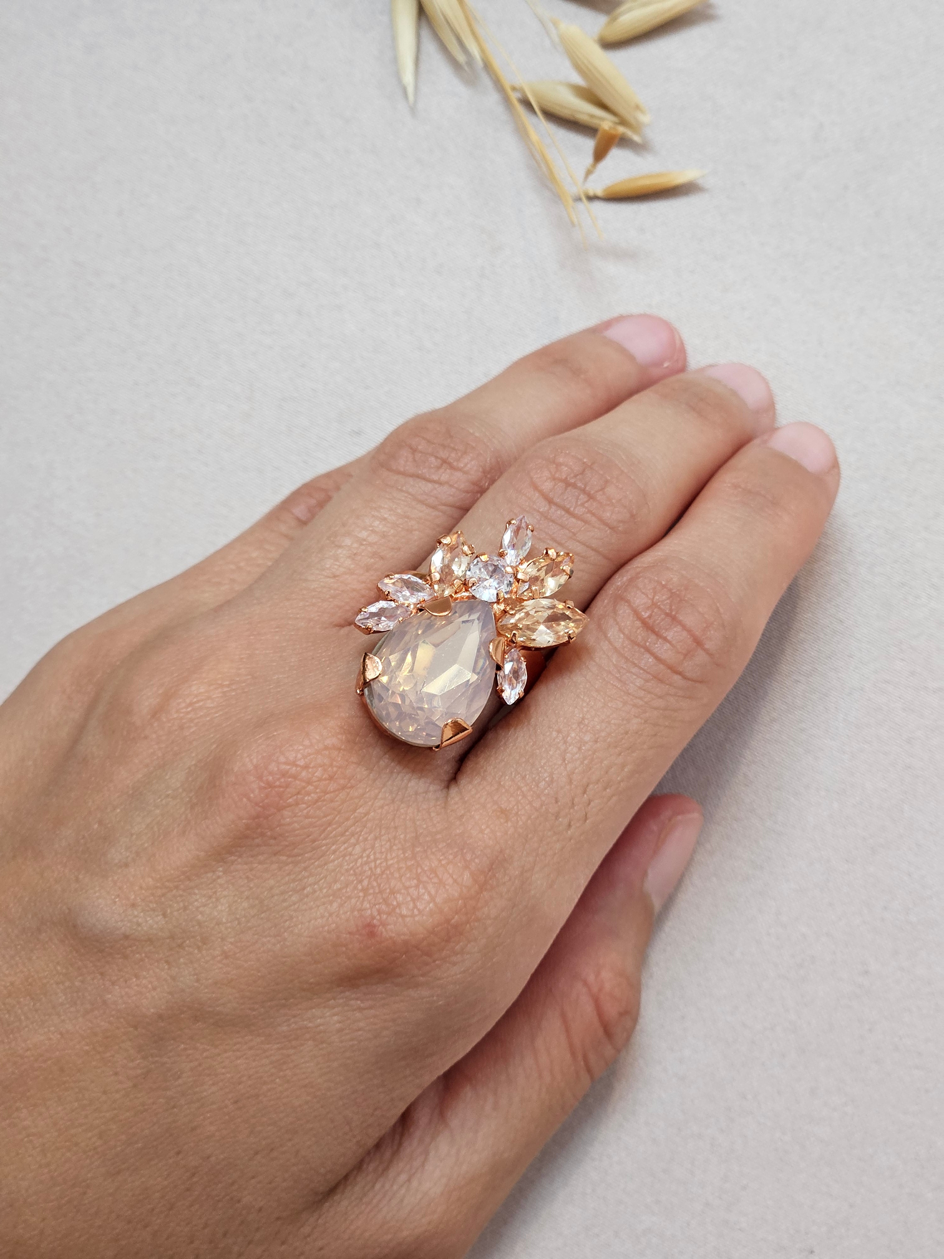 Rose Gold And Champagne Jewelry Set