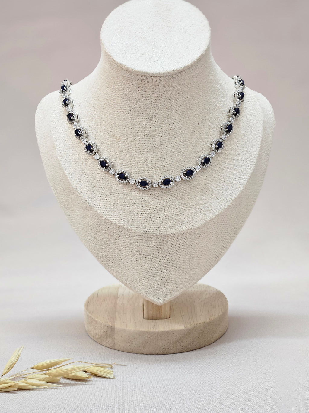 Dark Blue Jewelry CZ Set