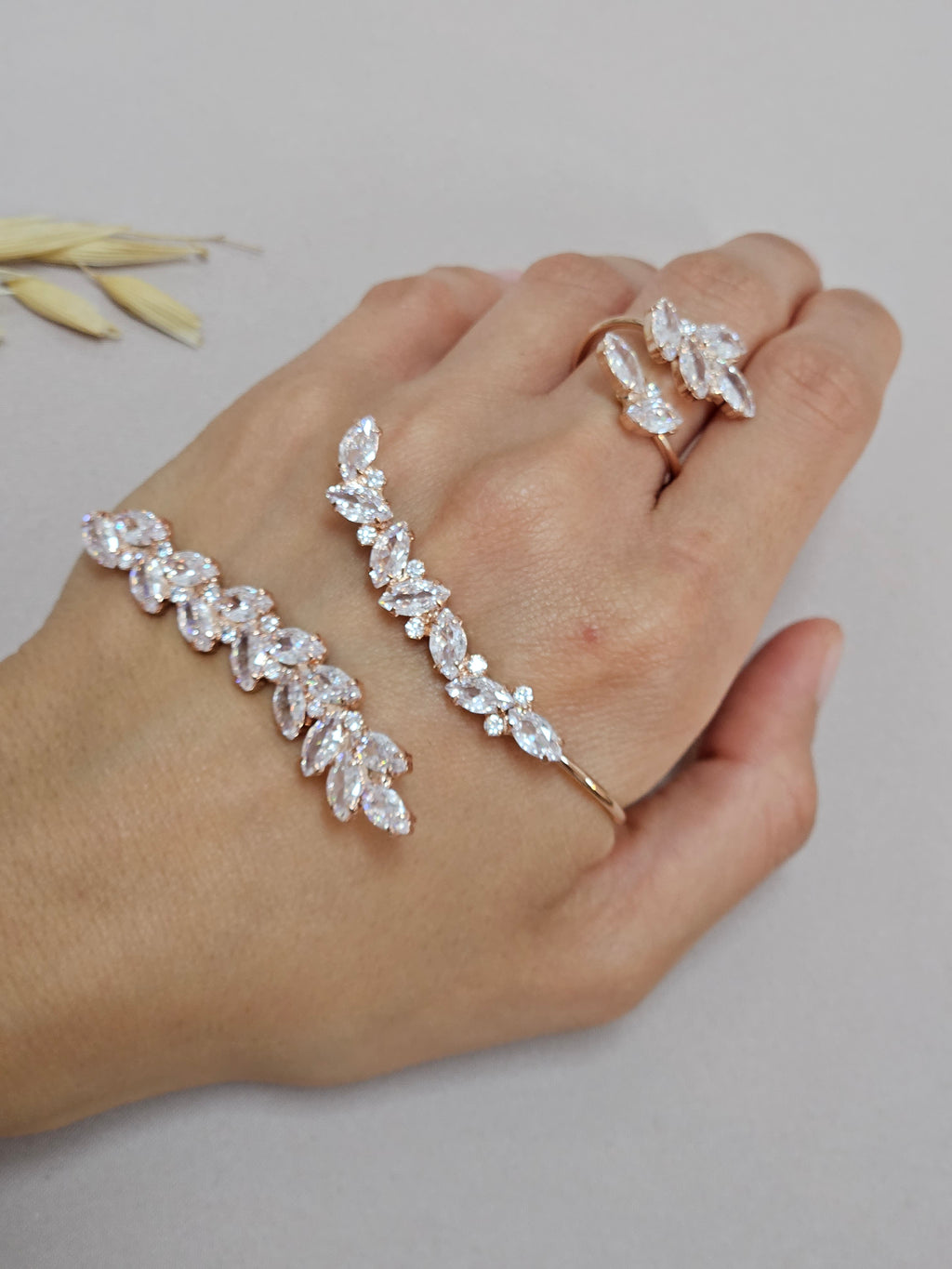 Rose Gold Palm Bracelet Set