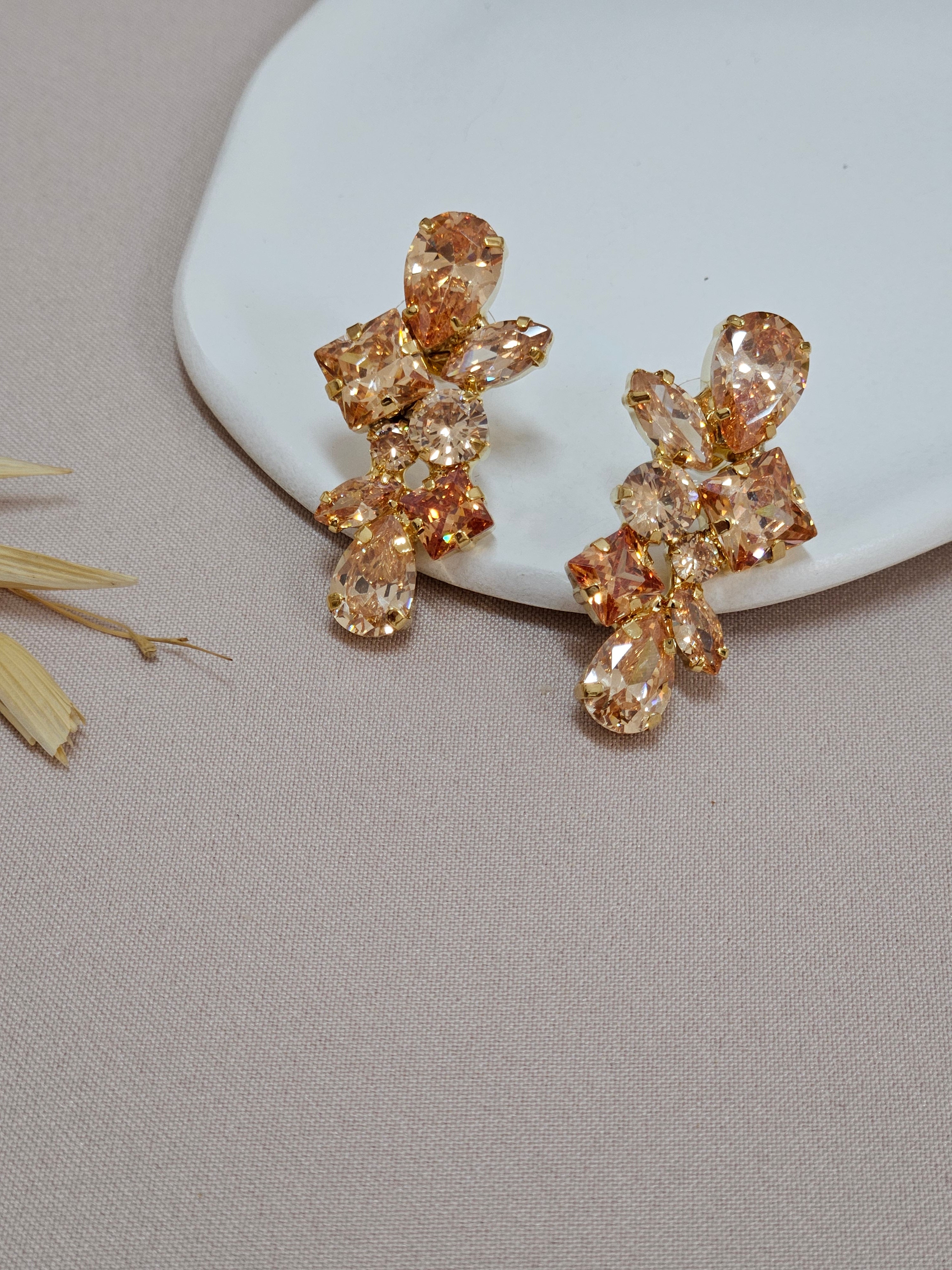 Geometrical Champagne Jewelry Set