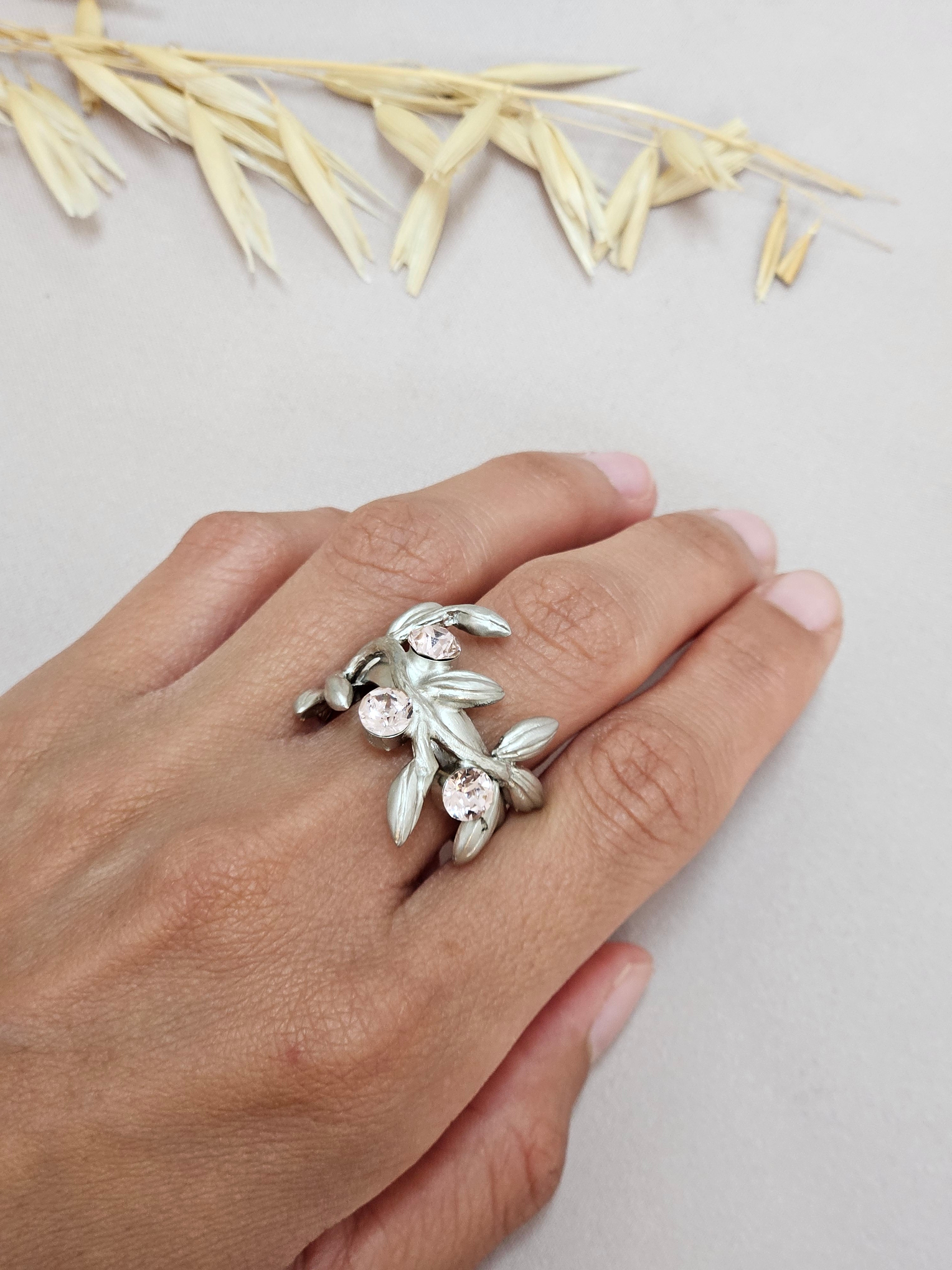 Silver And Pink Jewelry Set