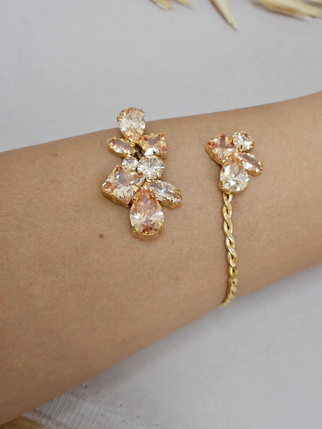 Geometrical Champagne Jewelry Set