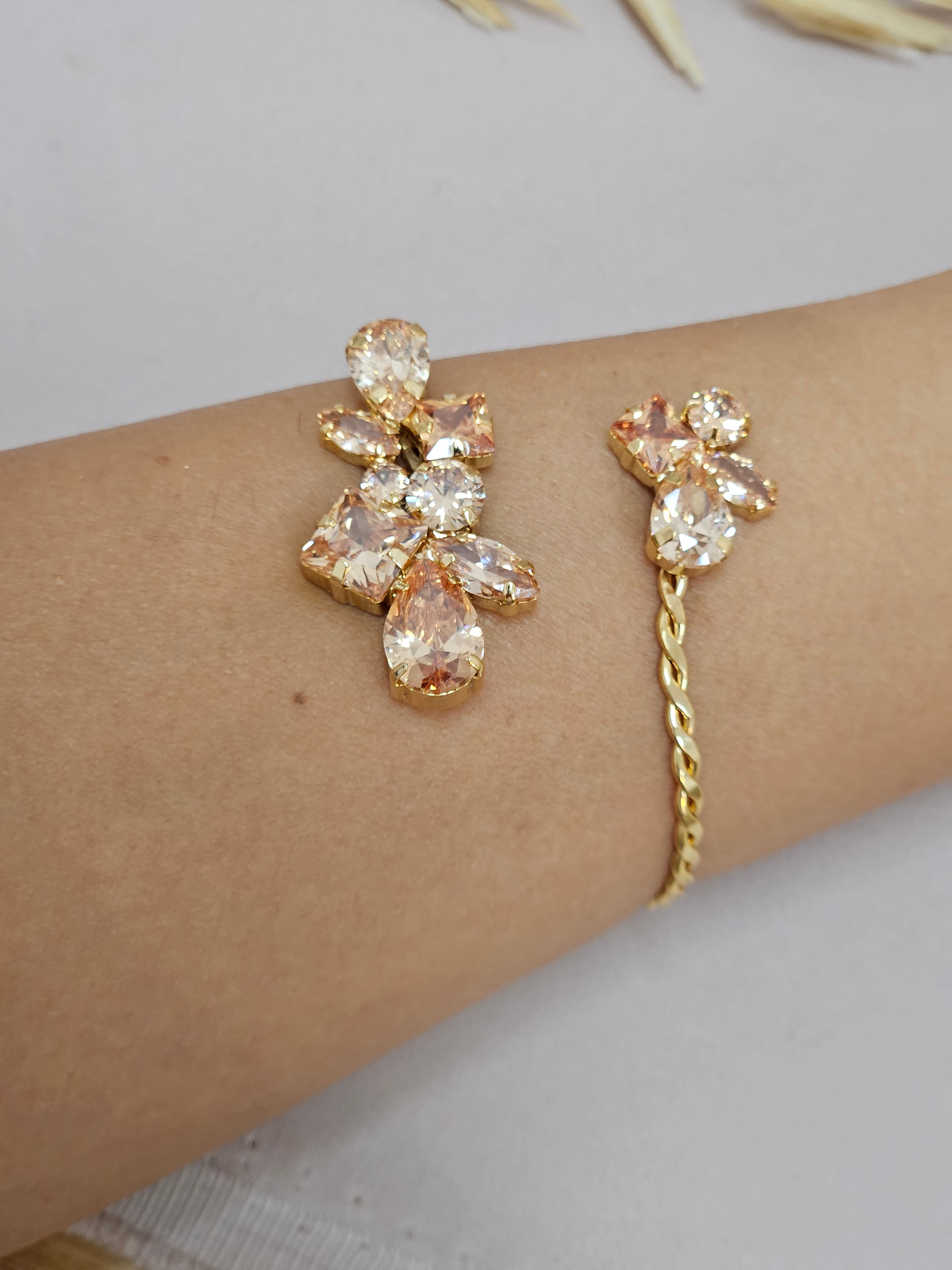Geometrical Champagne Jewelry Set