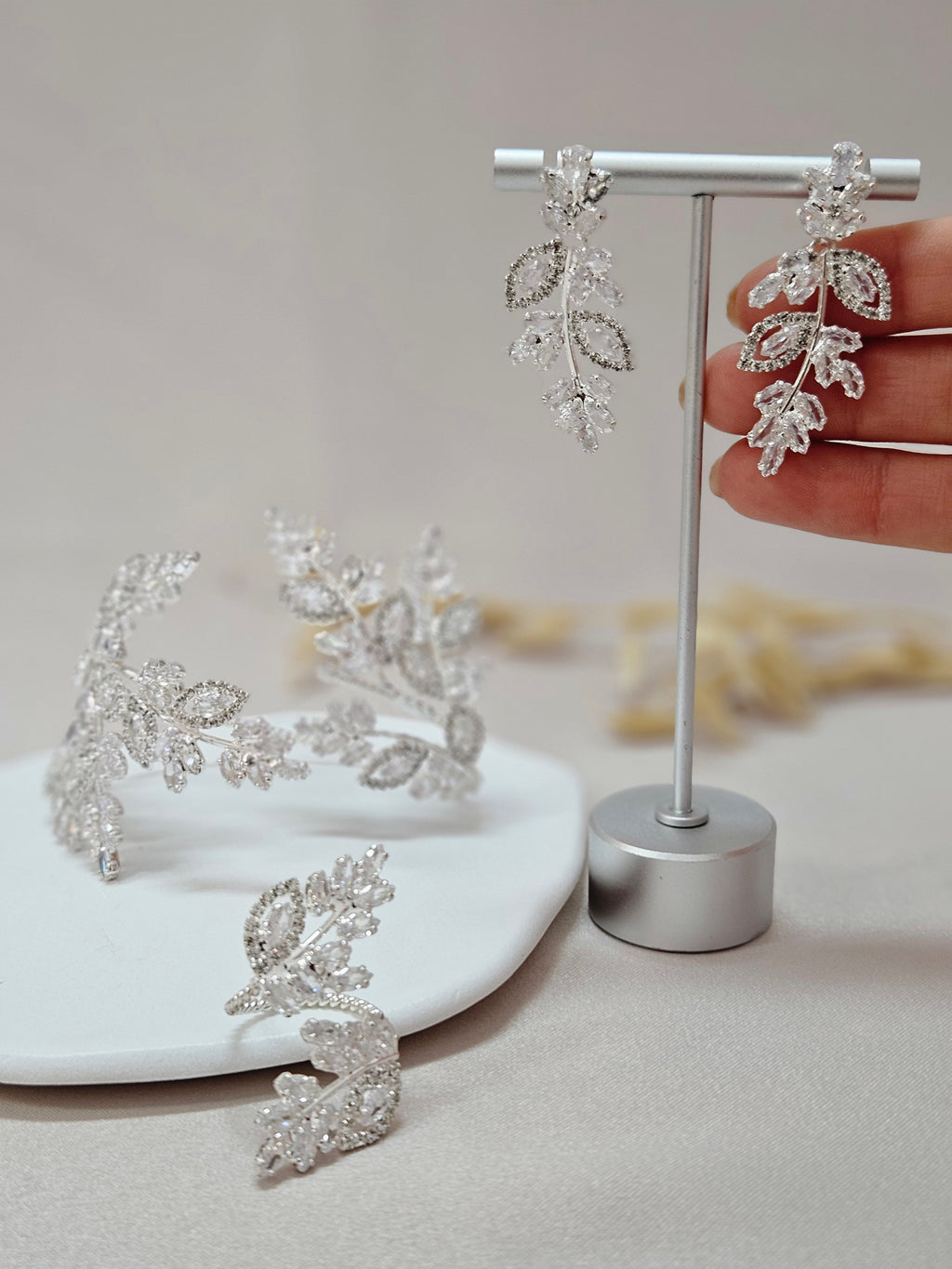 Floral Statement Bracelet Jewelry Set